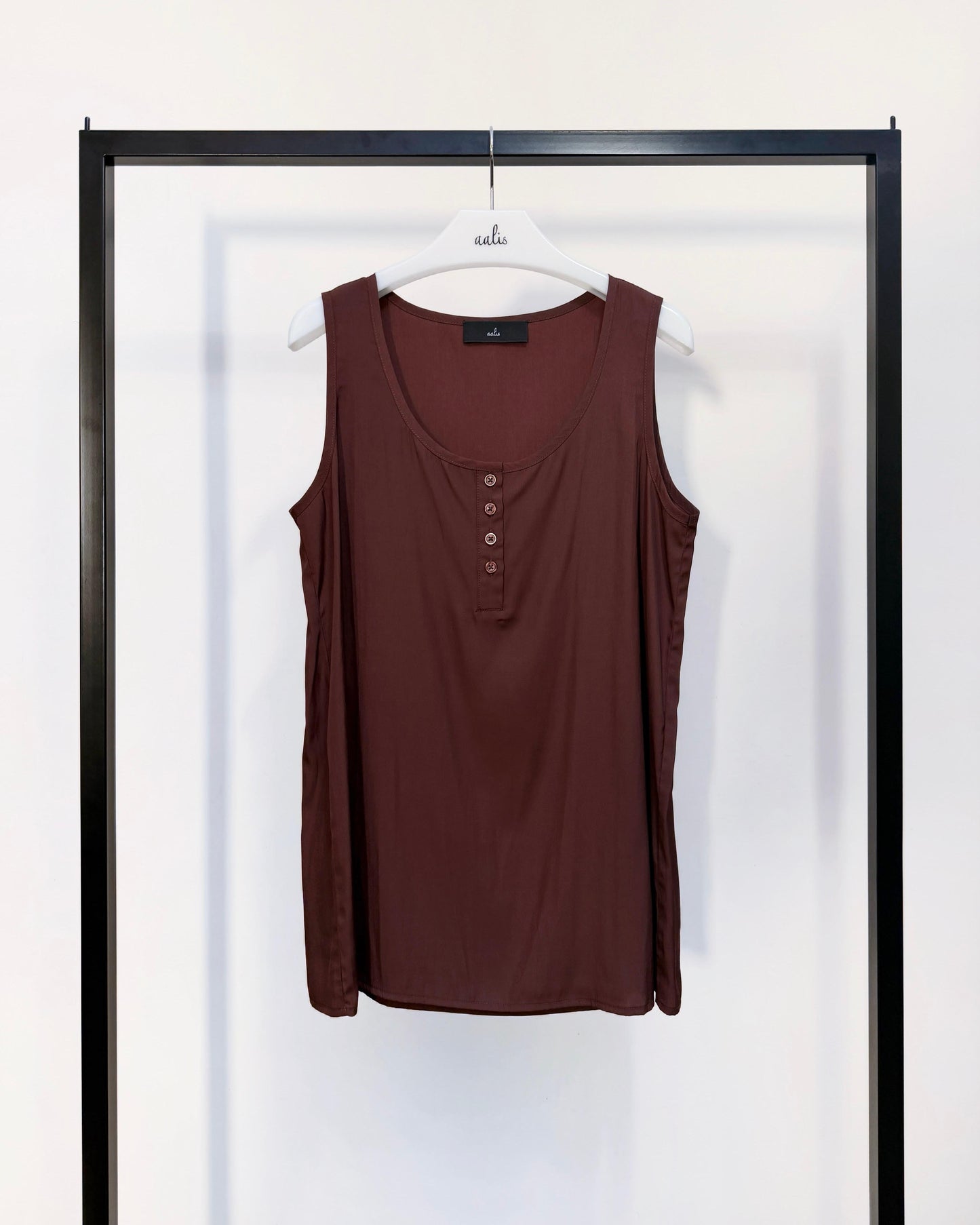 aalis INEZ button up tank (Brown)