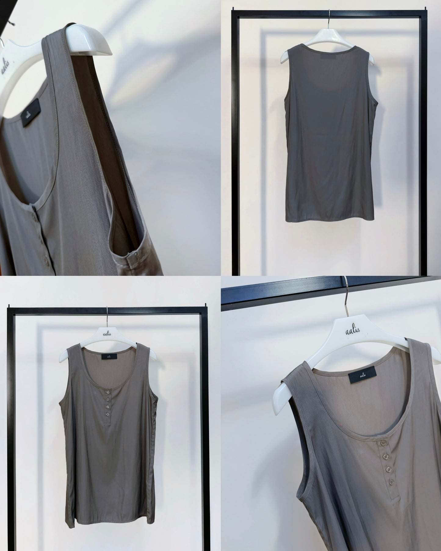 aalis INEZ button up tank (Grey)