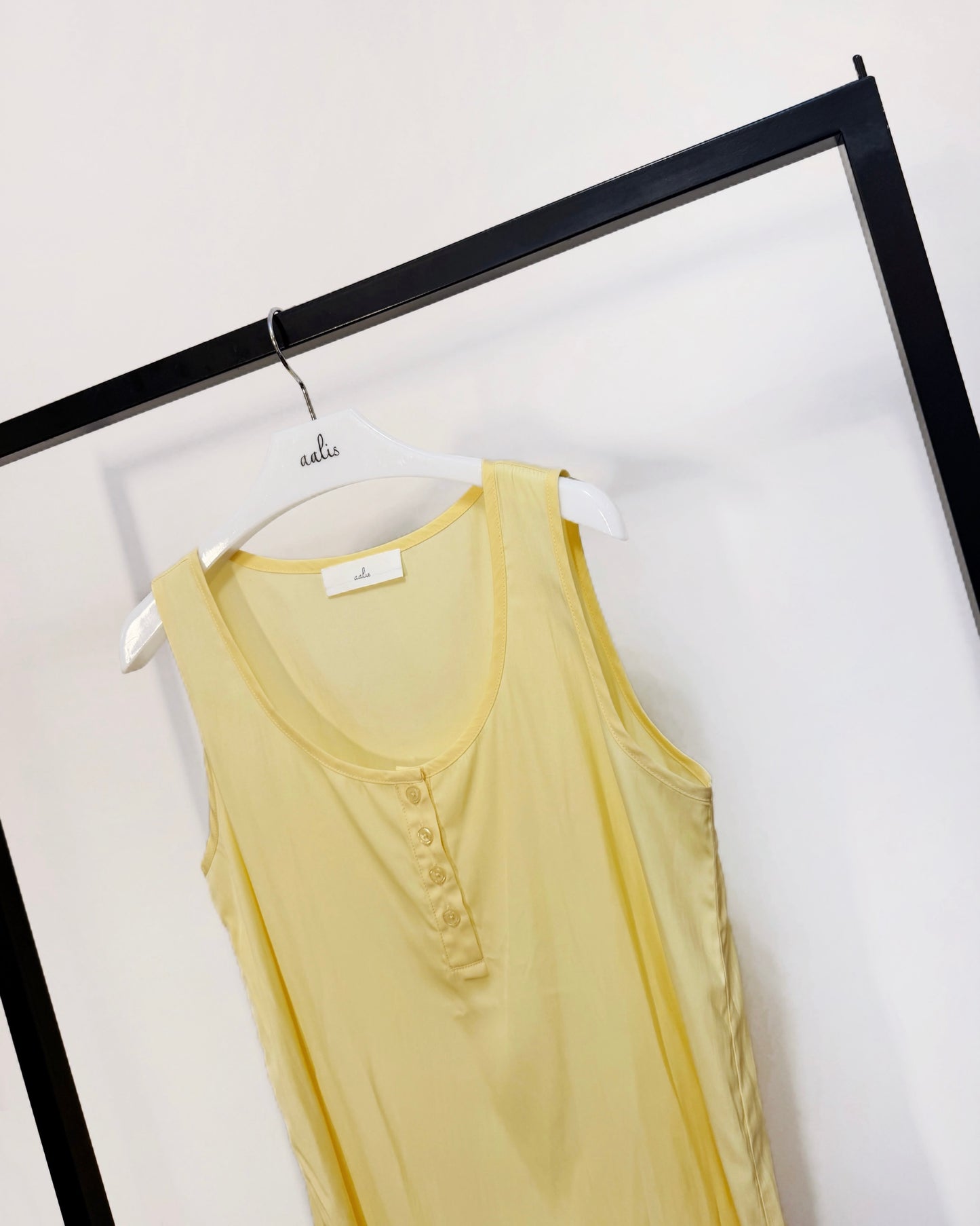 aalis INEZ button up tank (Light Yellow)