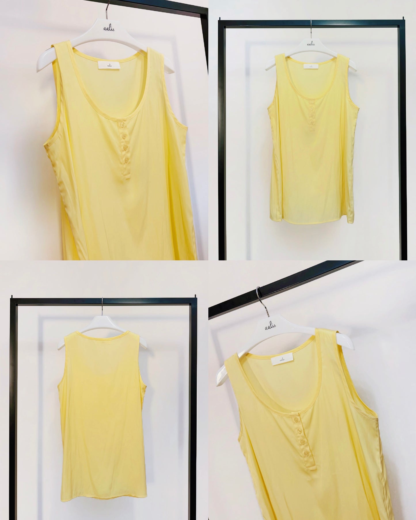 aalis INEZ button up tank (Light Yellow)