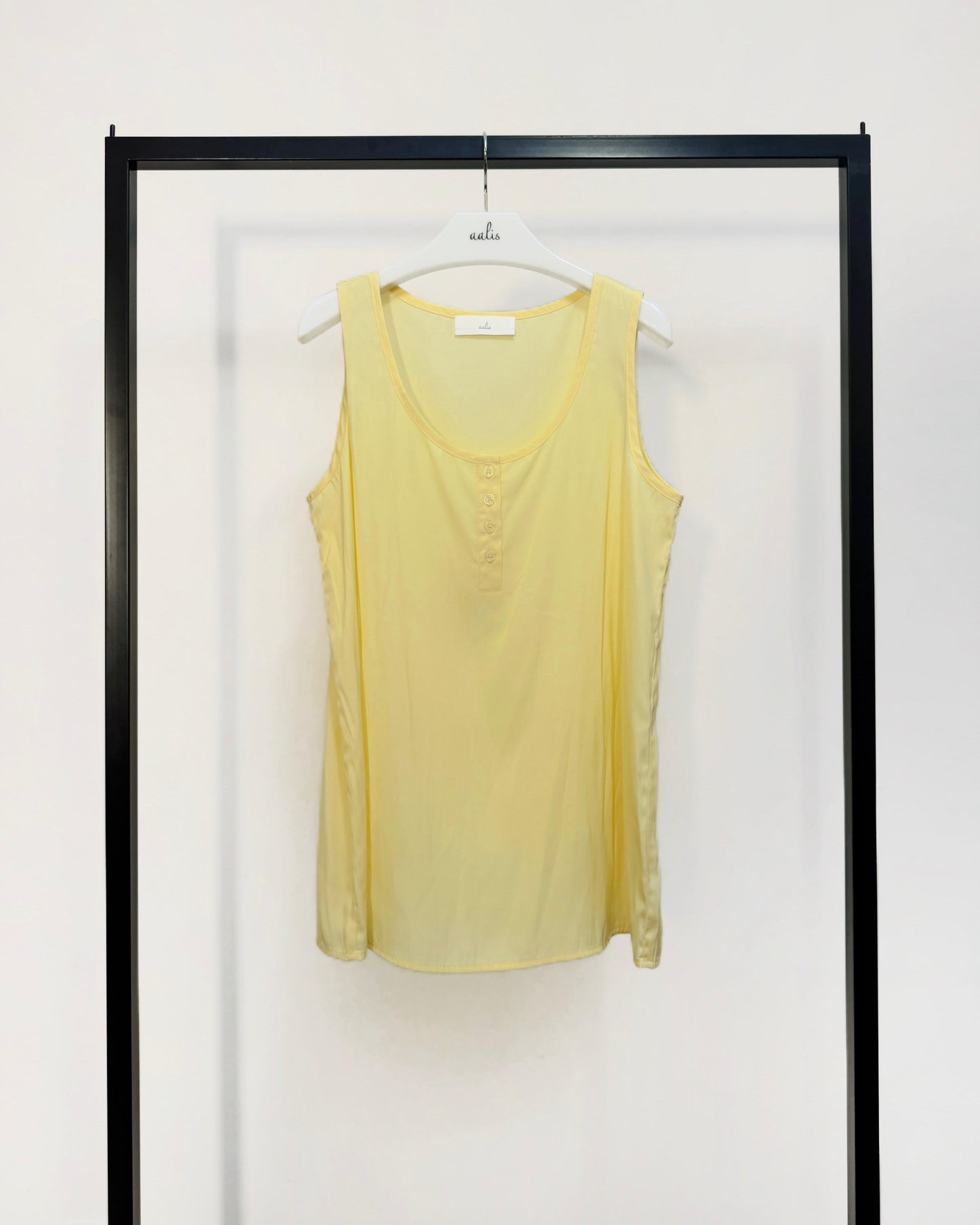 aalis INEZ button up tank (Light Yellow)