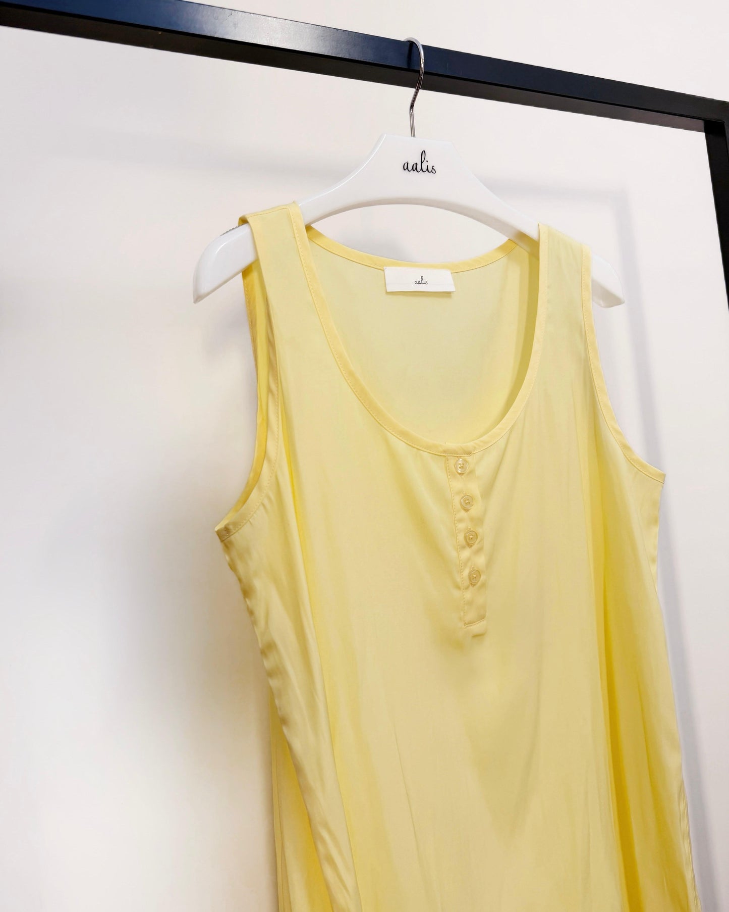 aalis INEZ button up tank (Light Yellow)