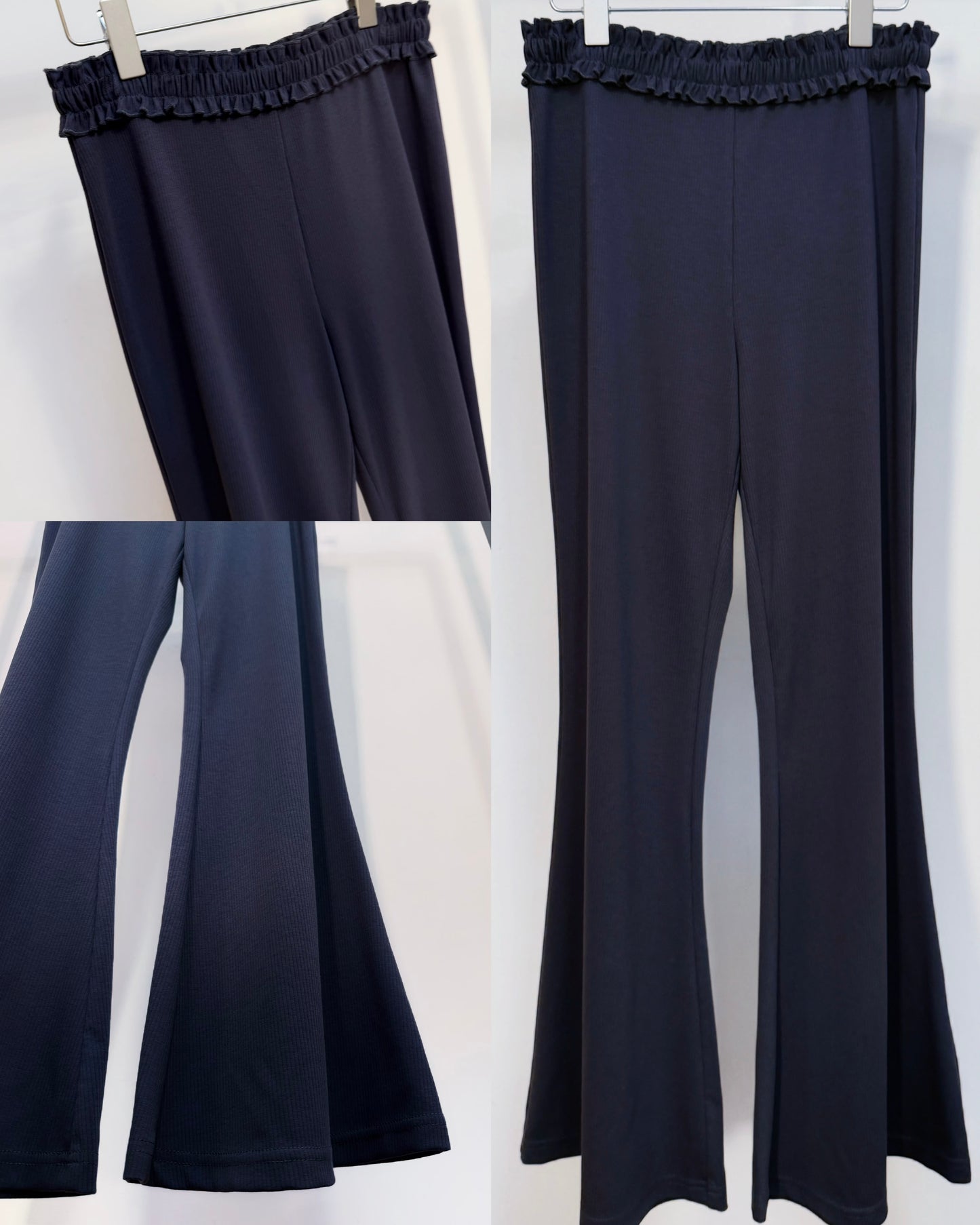 aalis DIYA ruffle waist pants (Charcoal)