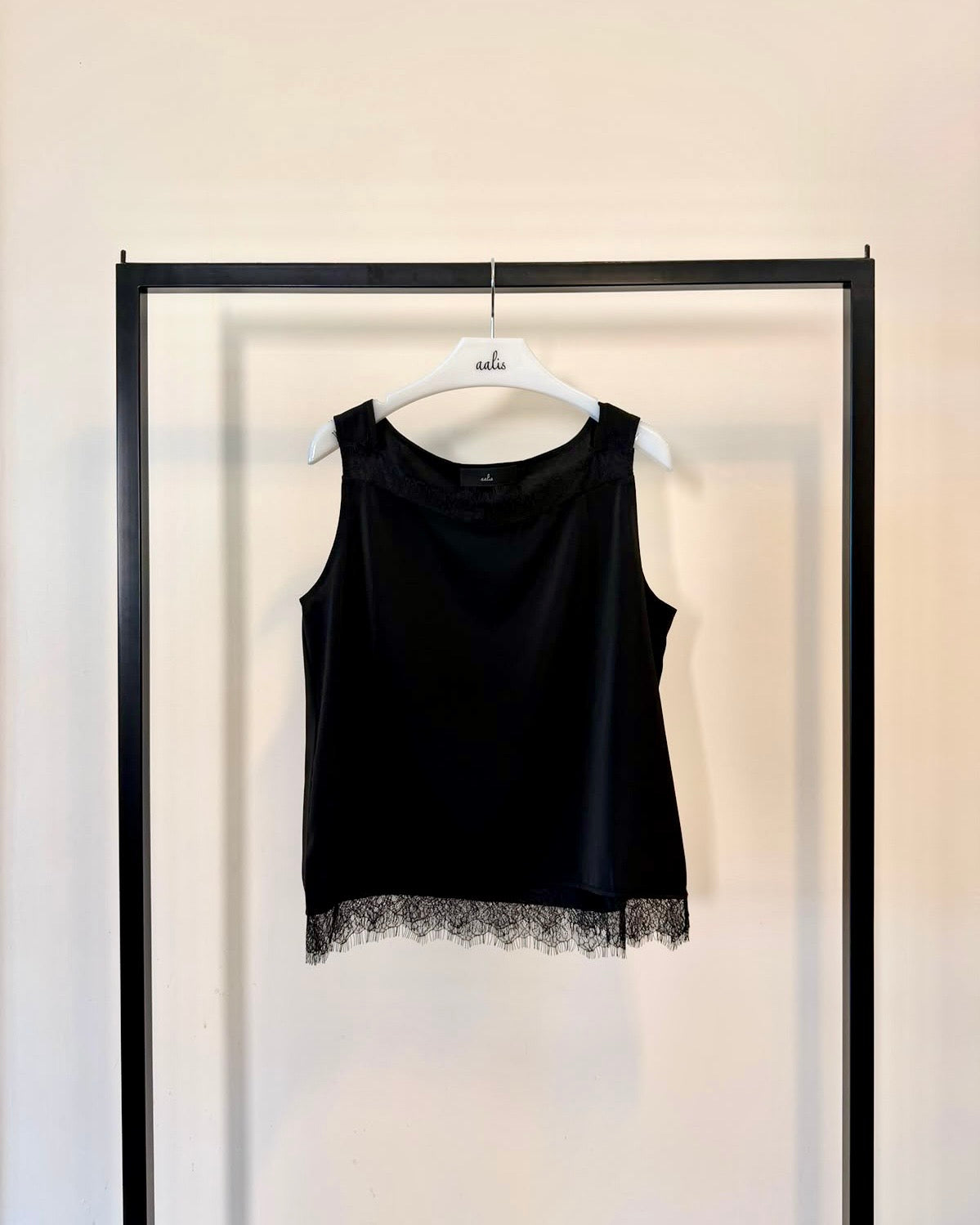 aalis JONIE disconnect strap lace trim tank (Black)
