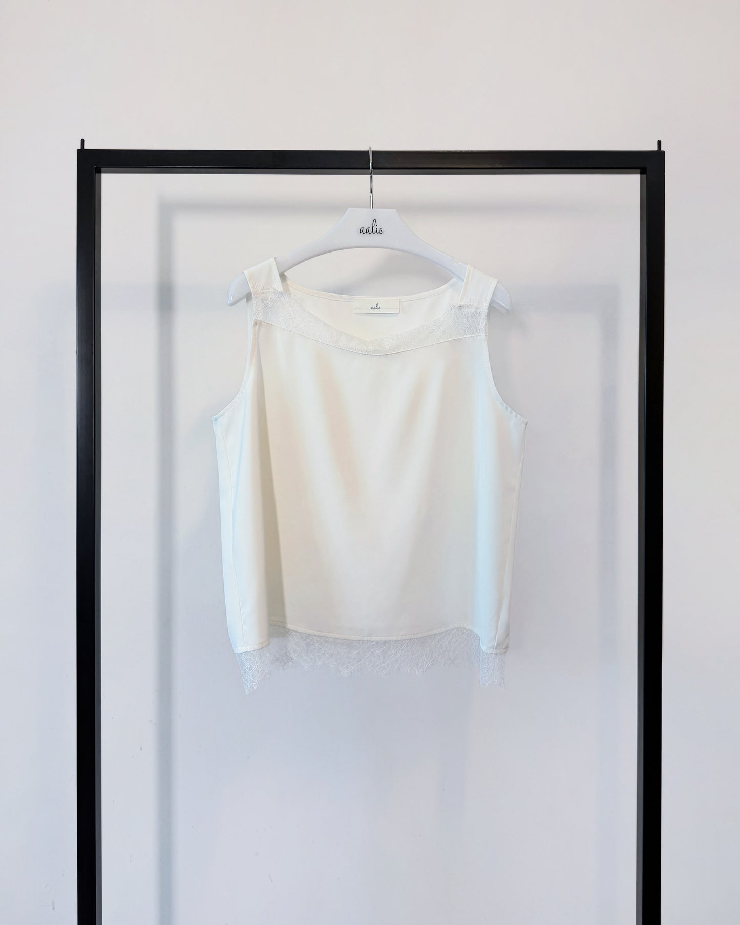 aalis JONIE disconnect strap lace trim tank (White)