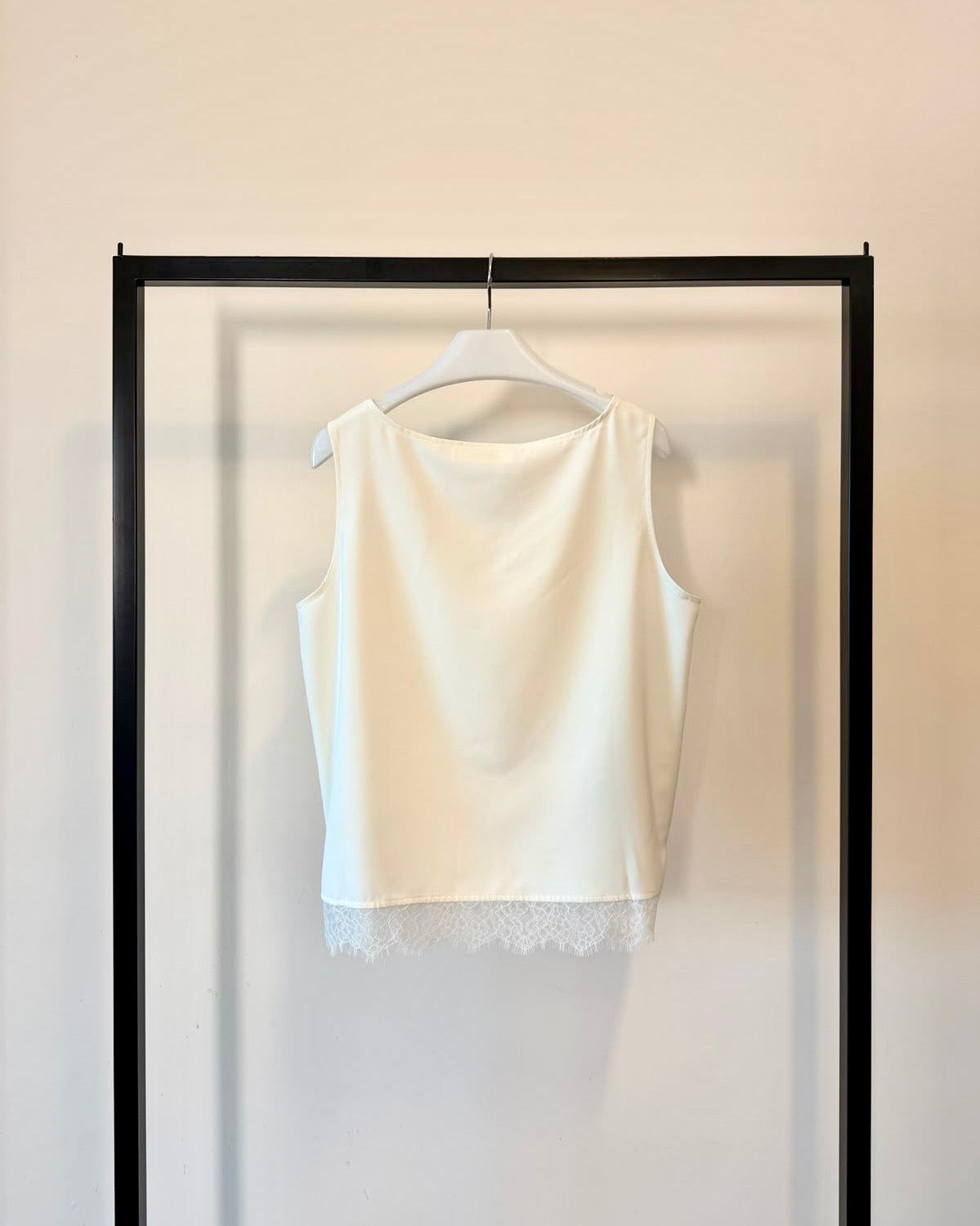 aalis JONIE disconnect strap lace trim tank (White)