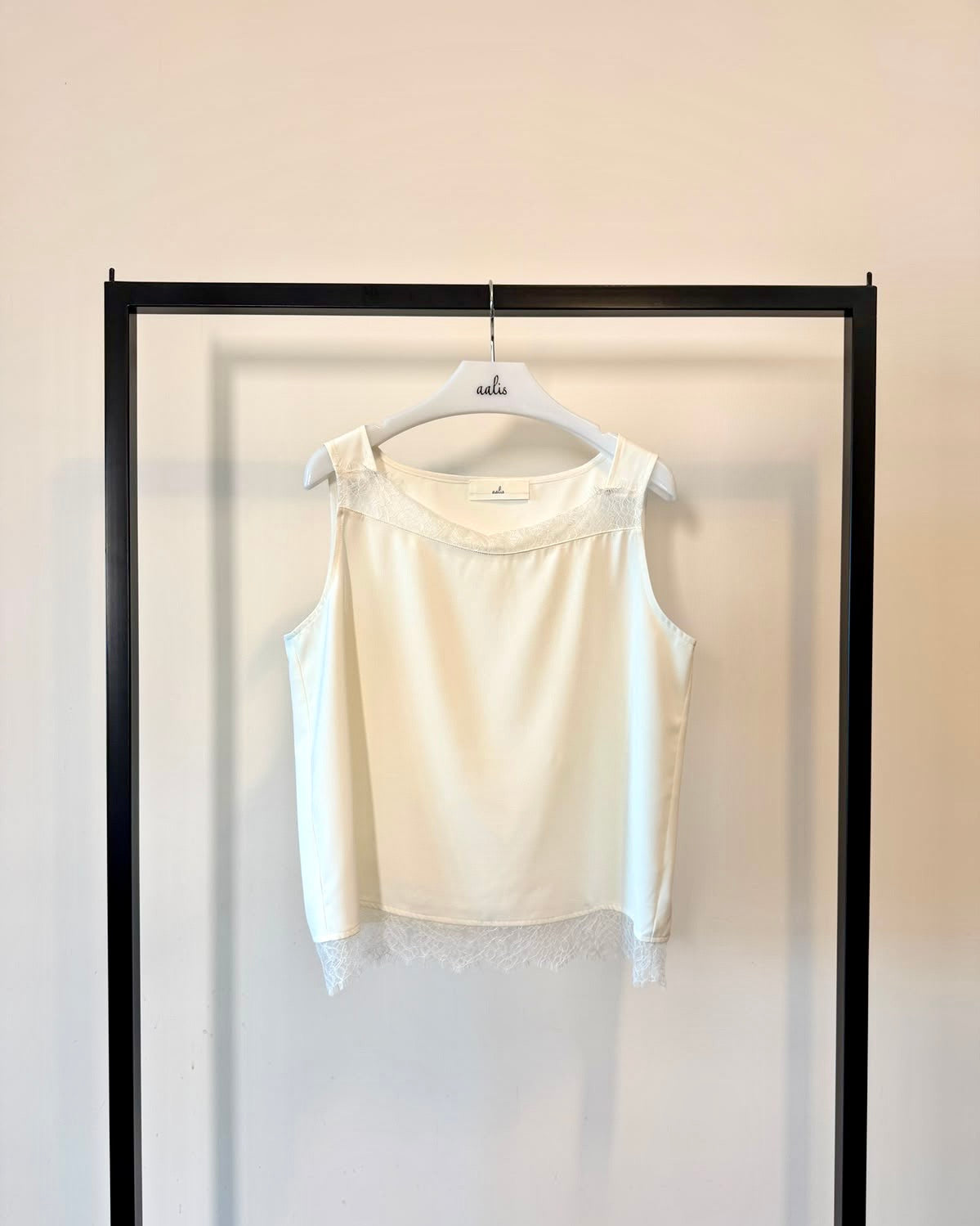 aalis JONIE disconnect strap lace trim tank (White)