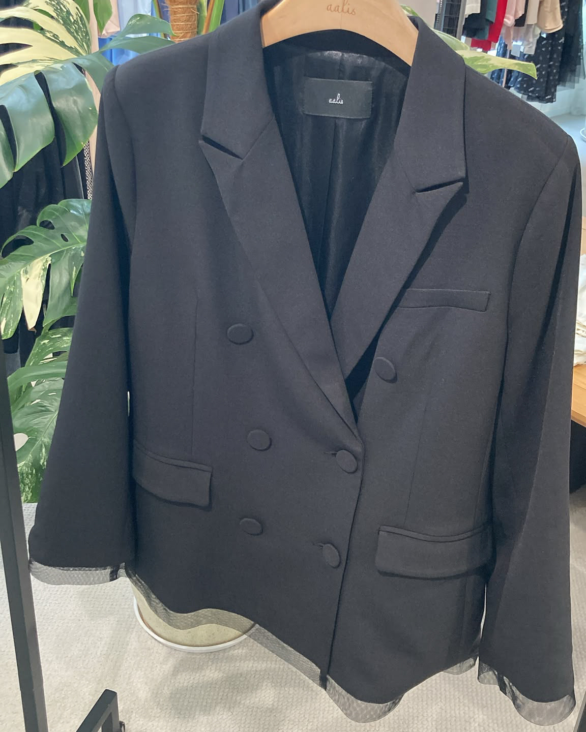 (Pre-order) aalis HARRIS FW26 mesh blazer (Black)