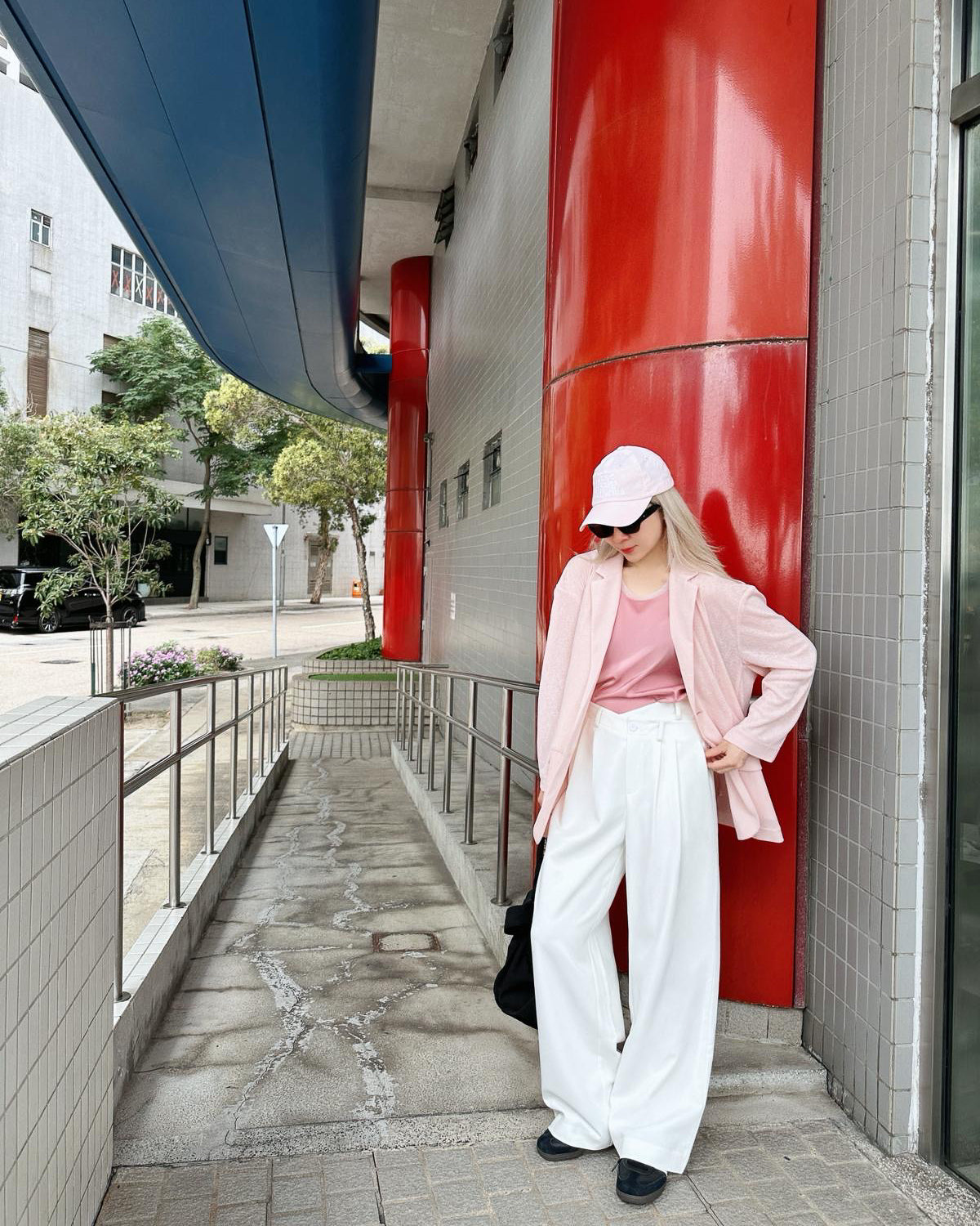 aalis IVY SS26 scoop neck mesh tank (Pink Mix)