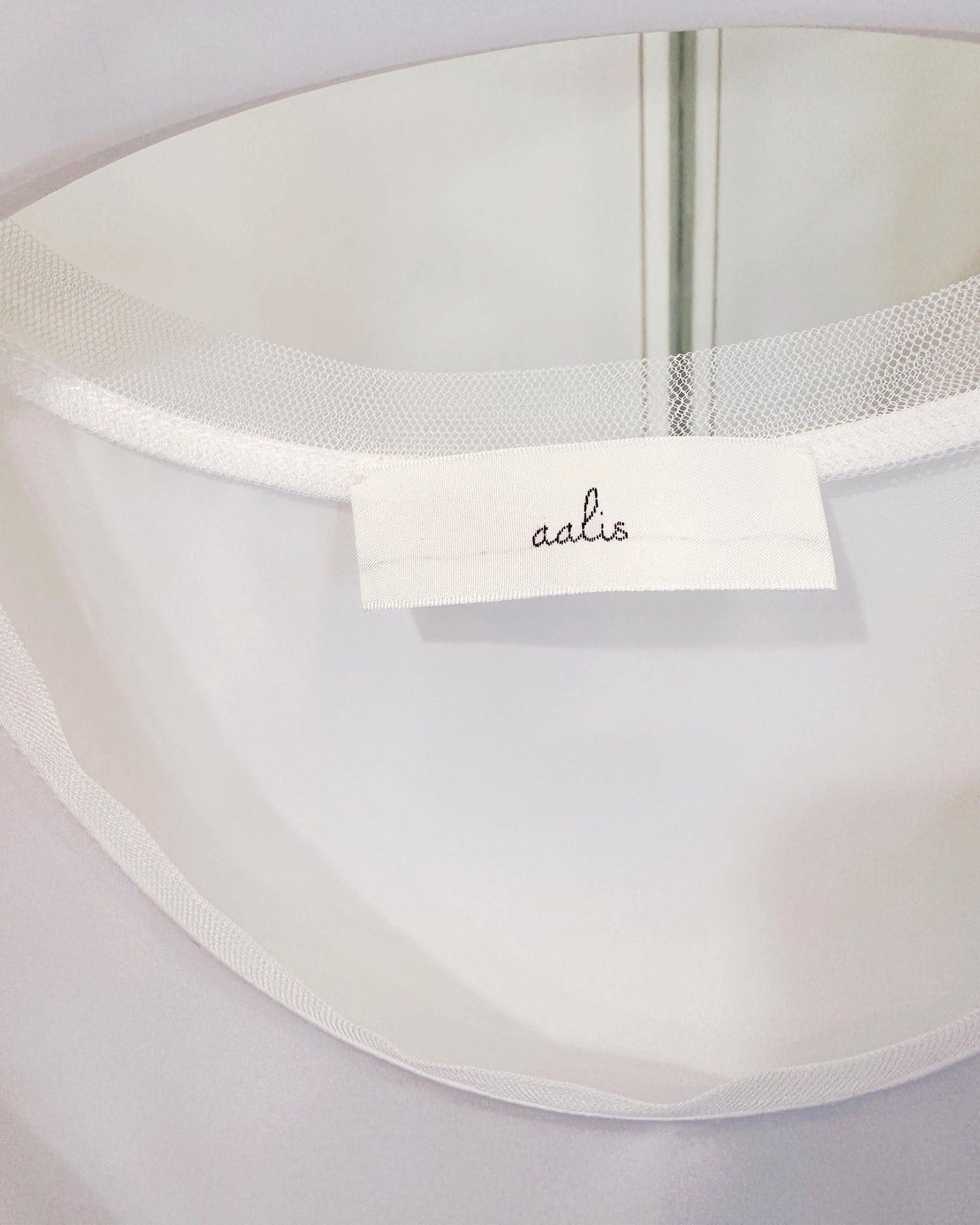 aalis IVY SS26 scoop neck mesh tank (White)