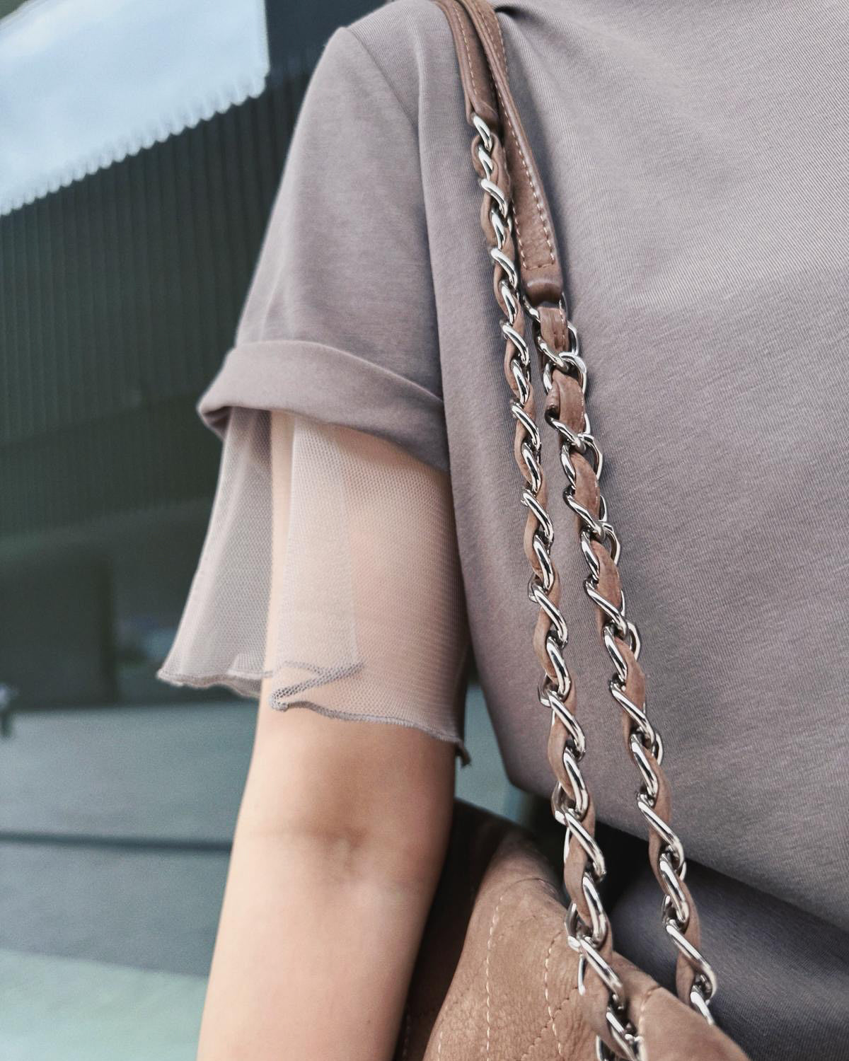 aalis PALMER mesh layer basic tee (Coco)