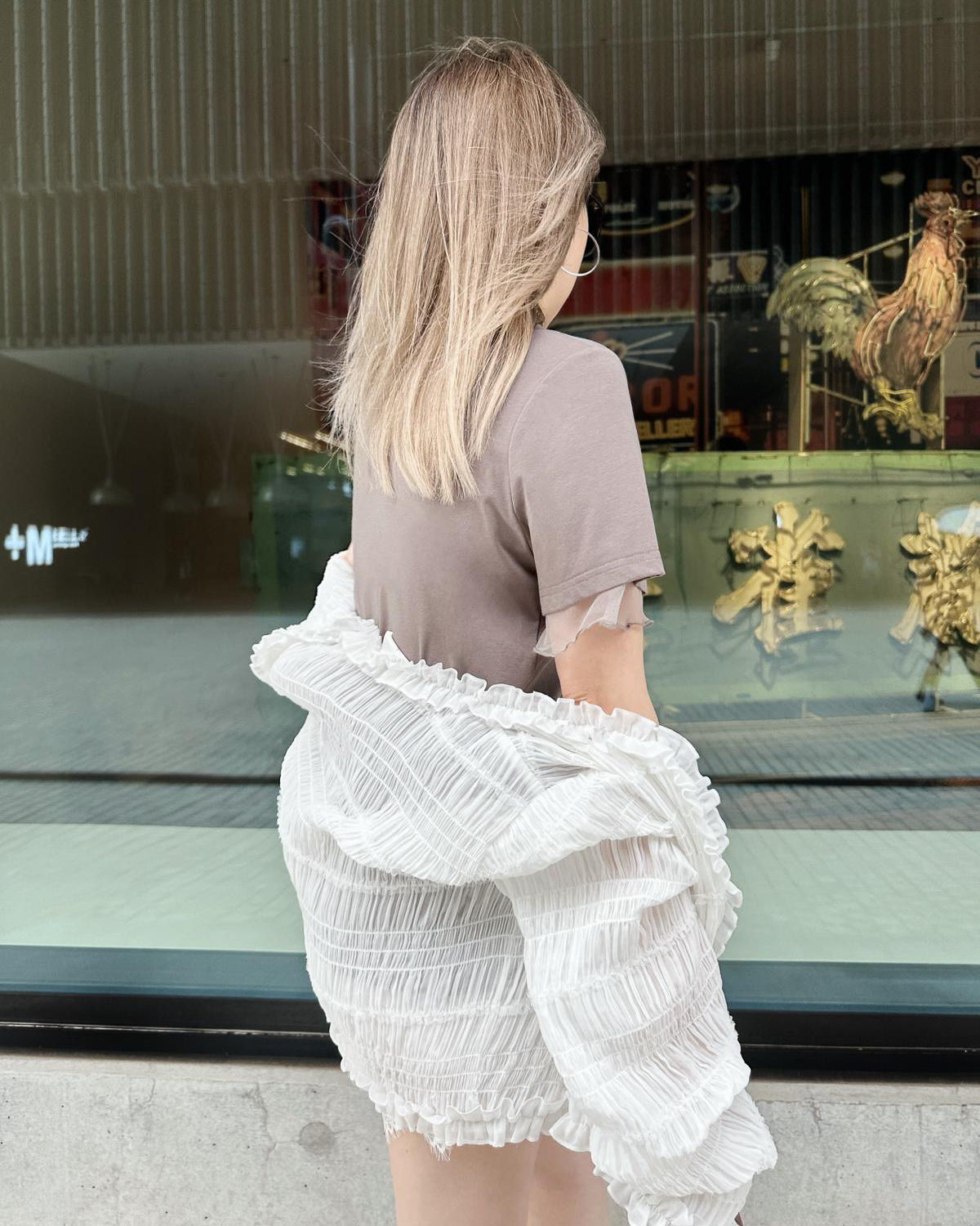 aalis PALMER mesh layer basic tee (Coco)