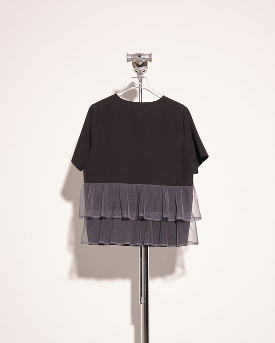 aalis ORLIA two tiers tulle on the side SS top (Black)