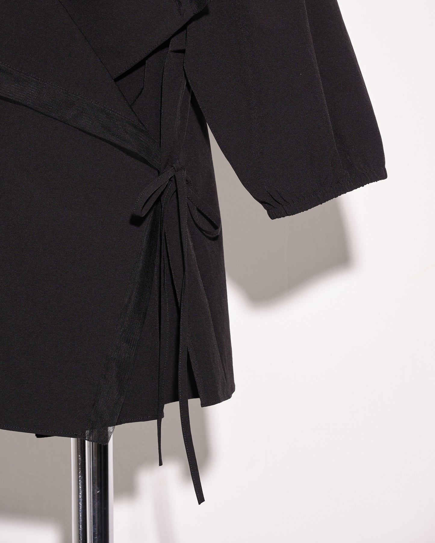 aalis GREENE mesh trim jacket (Black)