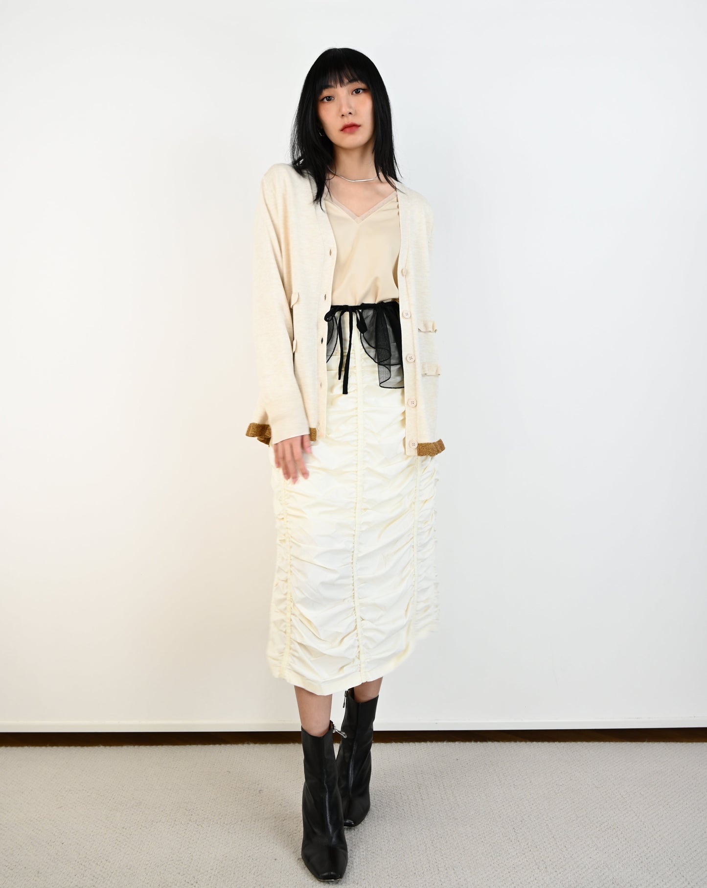aalis FREDA Ruching pencil skirt (Off white)