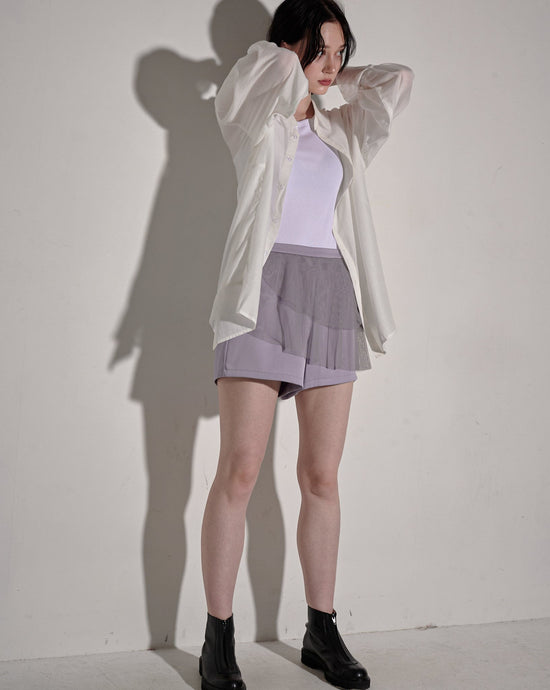 aalis HAYLEY mesh layer shorts (Lilac)