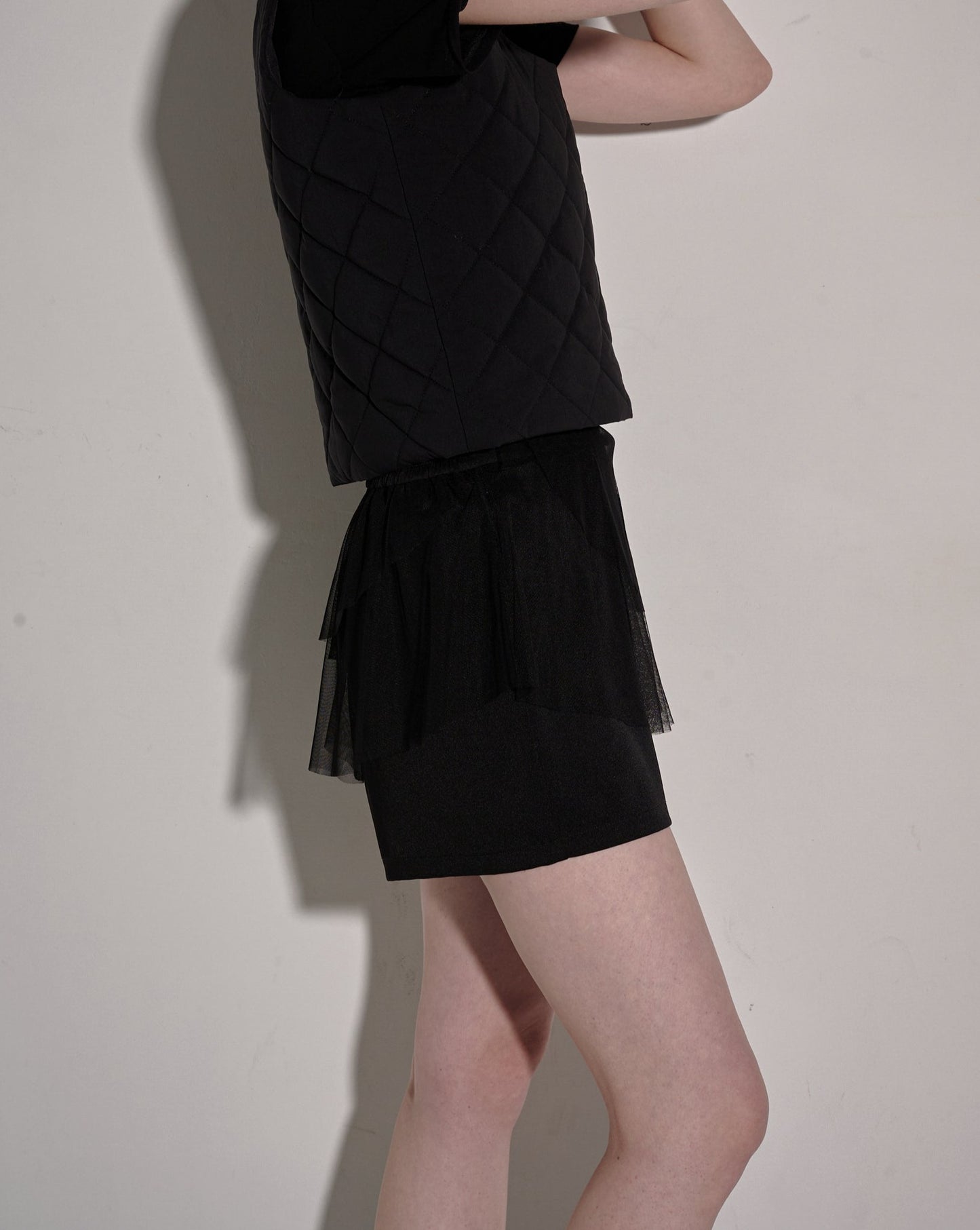 aalis HAYLEY mesh layer shorts (Black)