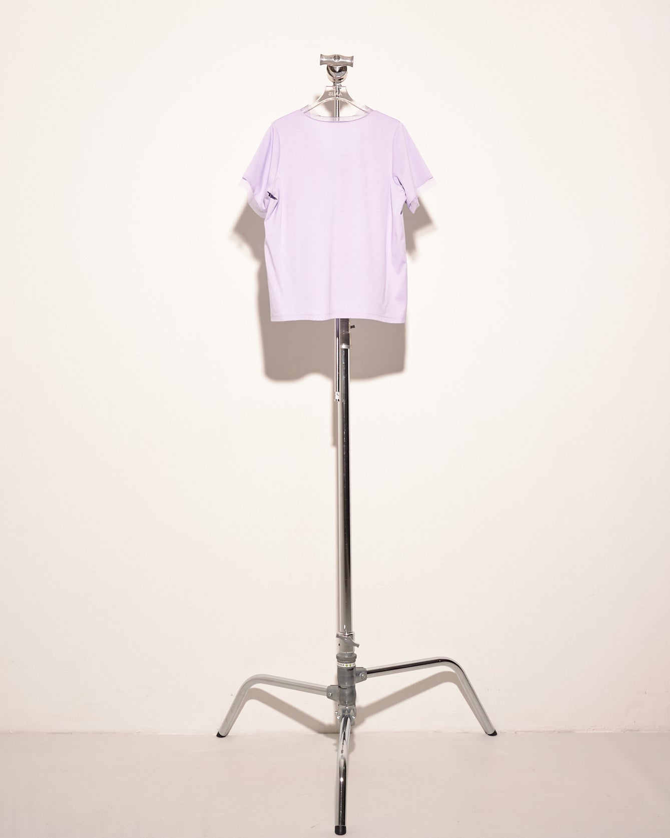 aalis PASCA layer mesh V neck s/s top (Lilac)