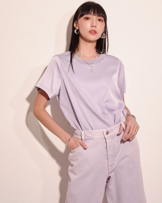 aalis AGGIE SS24 crew neck Tee (Lilac)