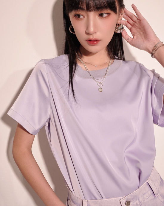 aalis AGGIE SS24 crew neck Tee (Lilac)