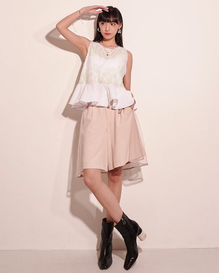 aalis ANNY SS24 cape shorts (Beige)