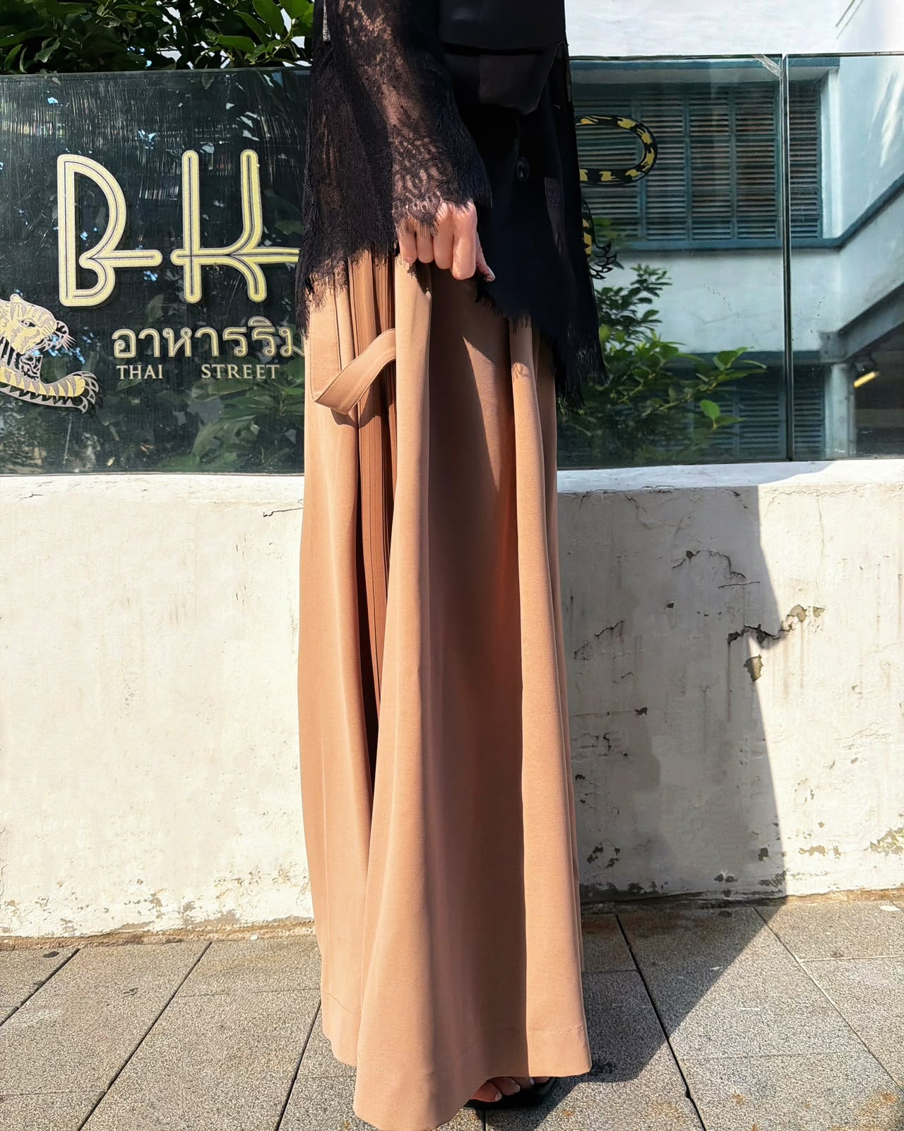 aalis KAJA side pleated wide legs pants (Coco)