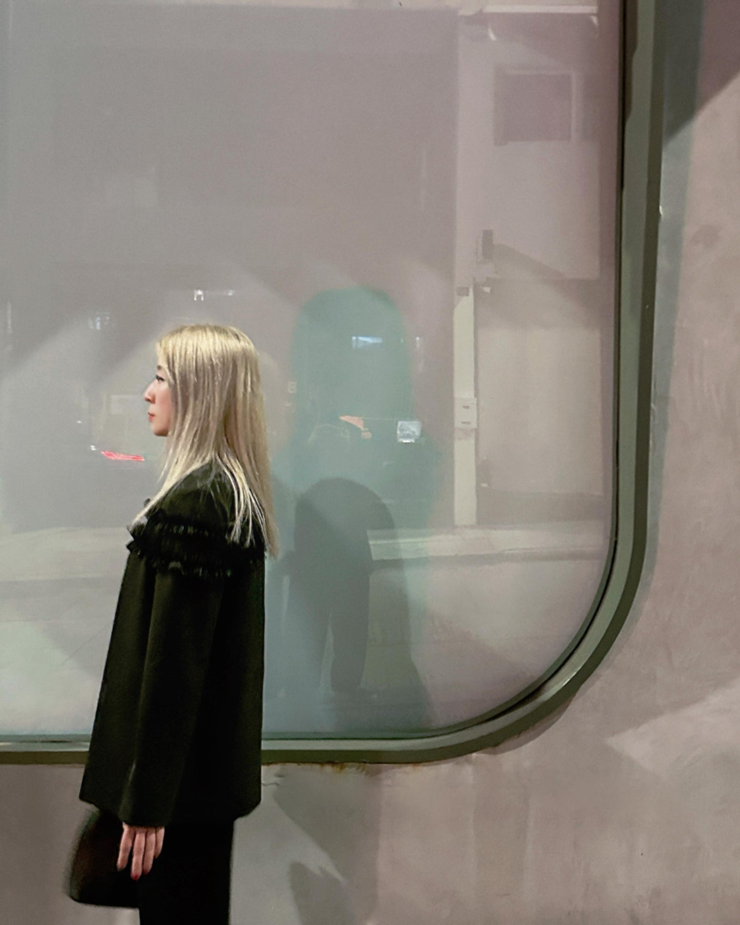 aalis DERA mesh ruffle trim blazer (Black)