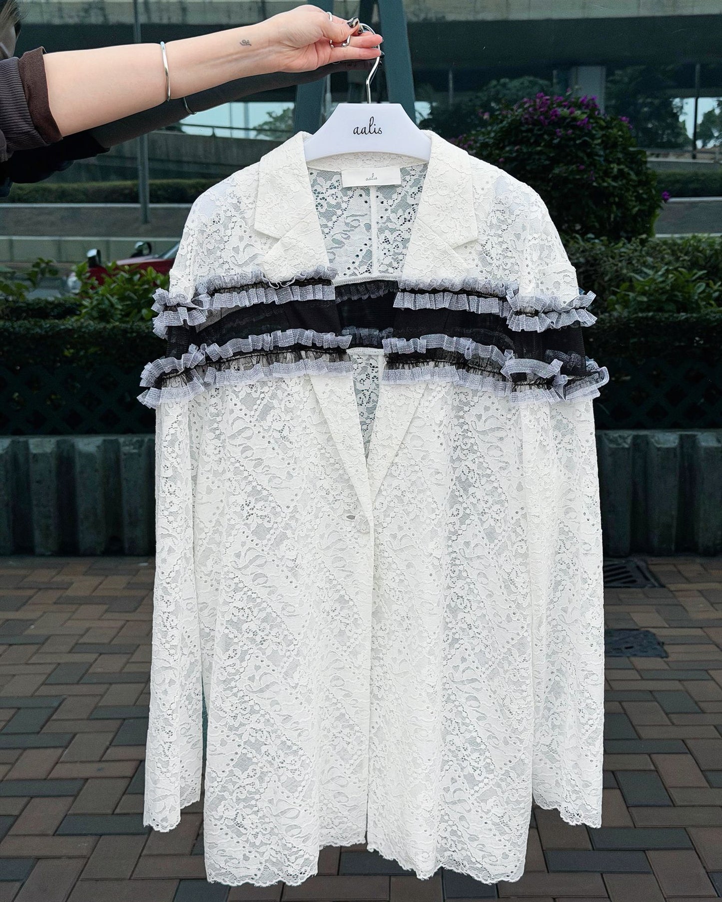 aalis DELISHA lace blazer (White Lace)