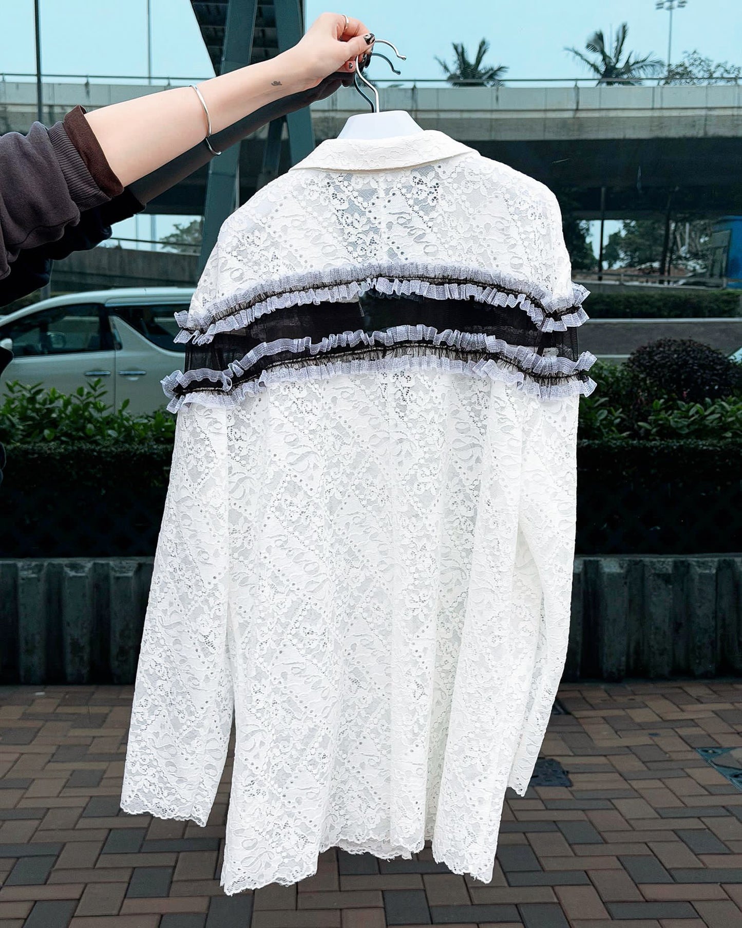 aalis DELISHA lace blazer (White Lace)