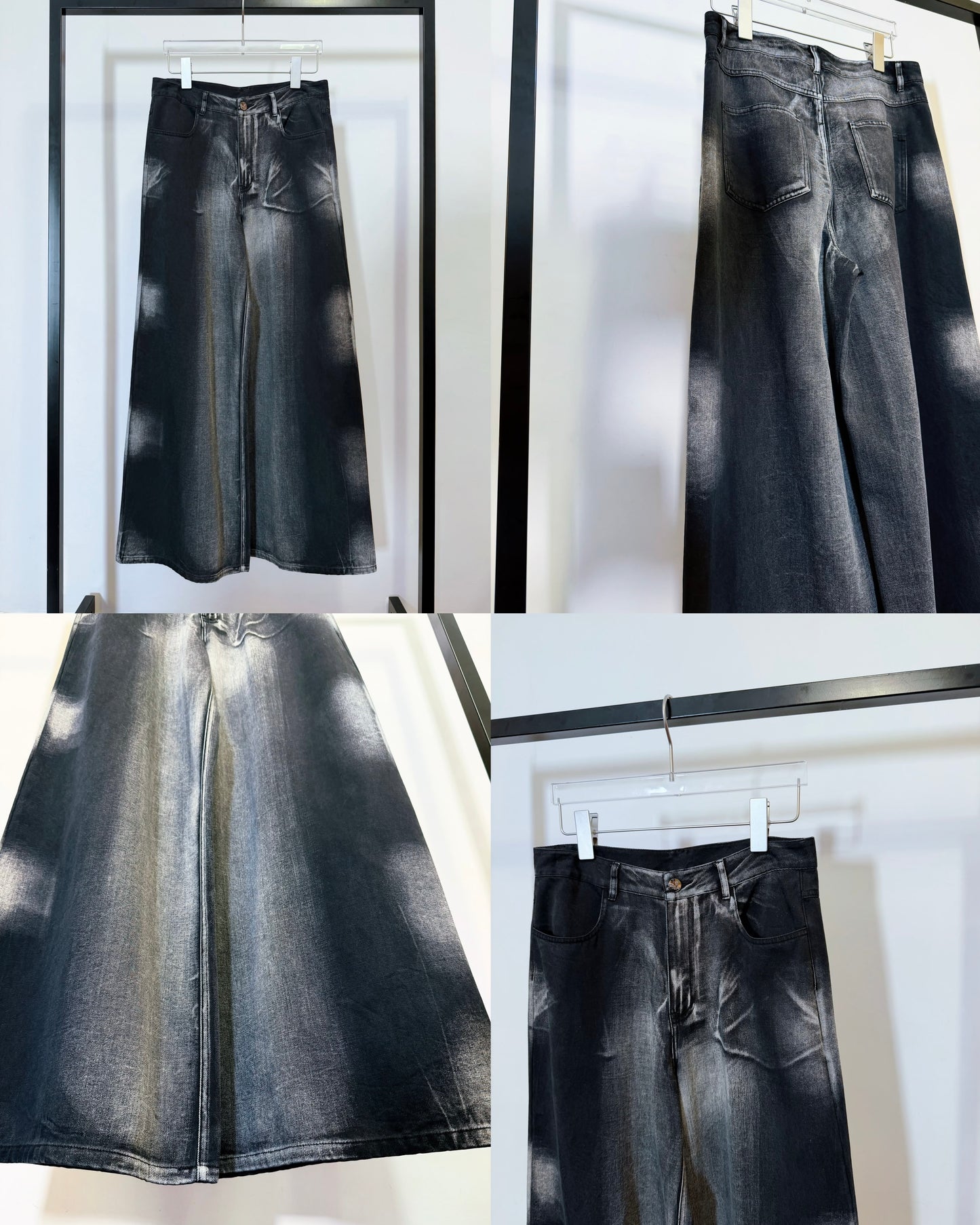 aalis SAI wash effect jeans (Black Denim)