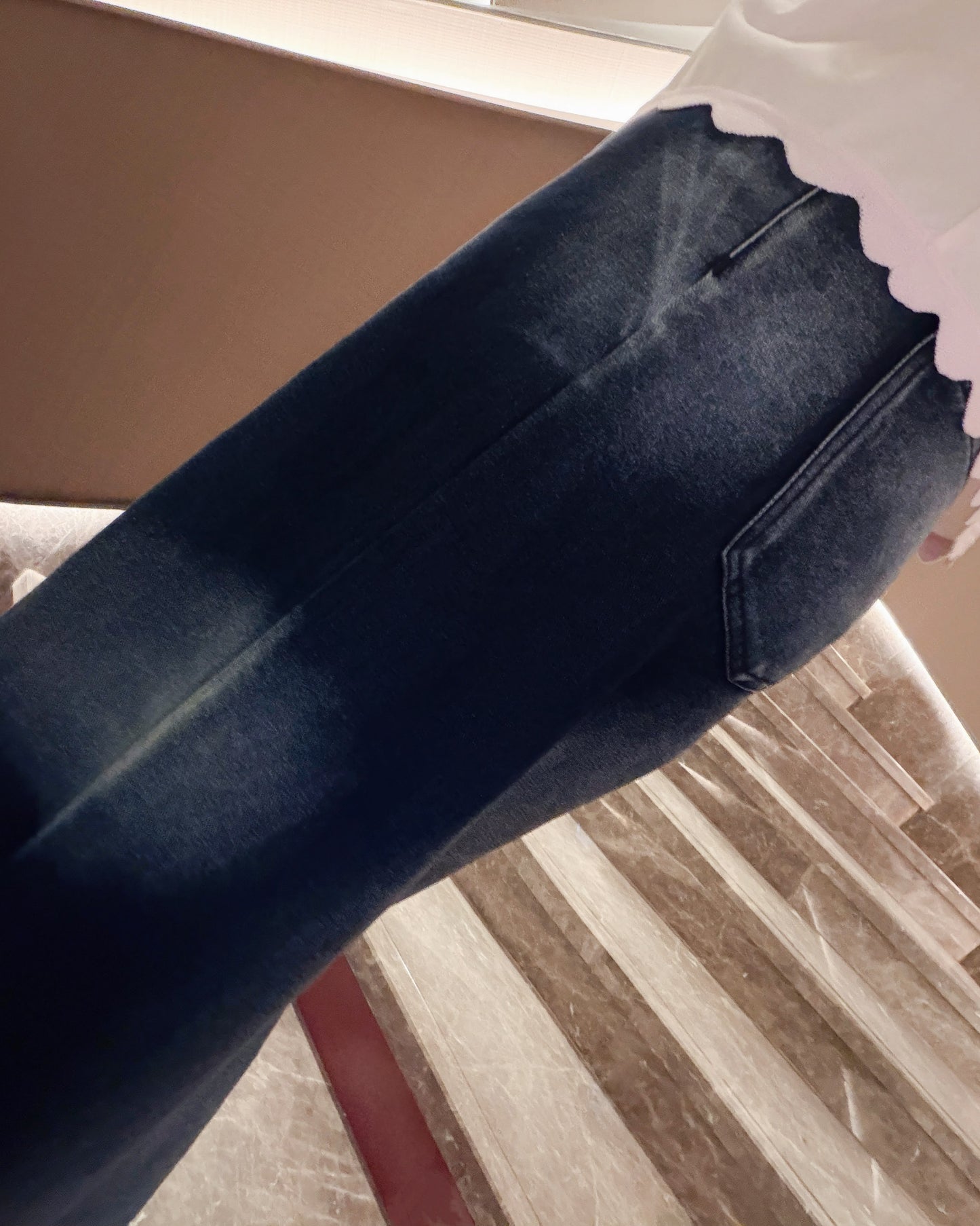 aalis SAI wash effect jeans (Blue Denim)