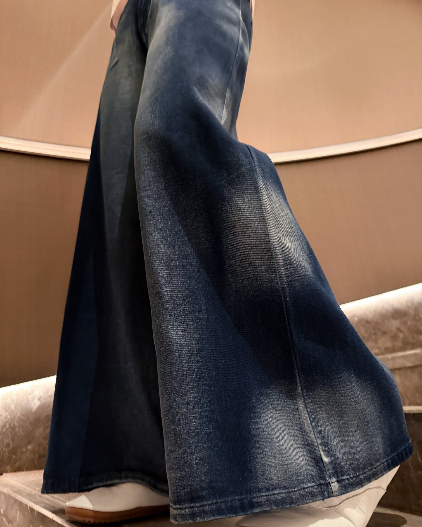 aalis SAI wash effect jeans (Blue Denim)