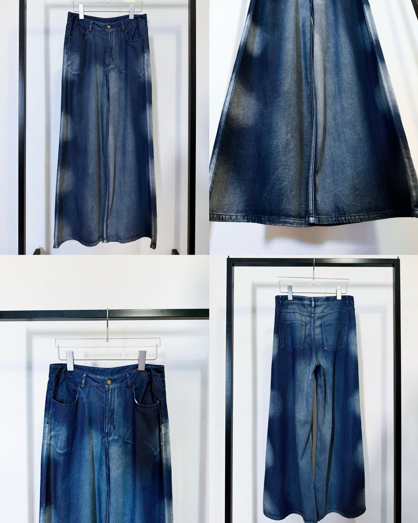 aalis SAI wash effect jeans (Blue Denim)