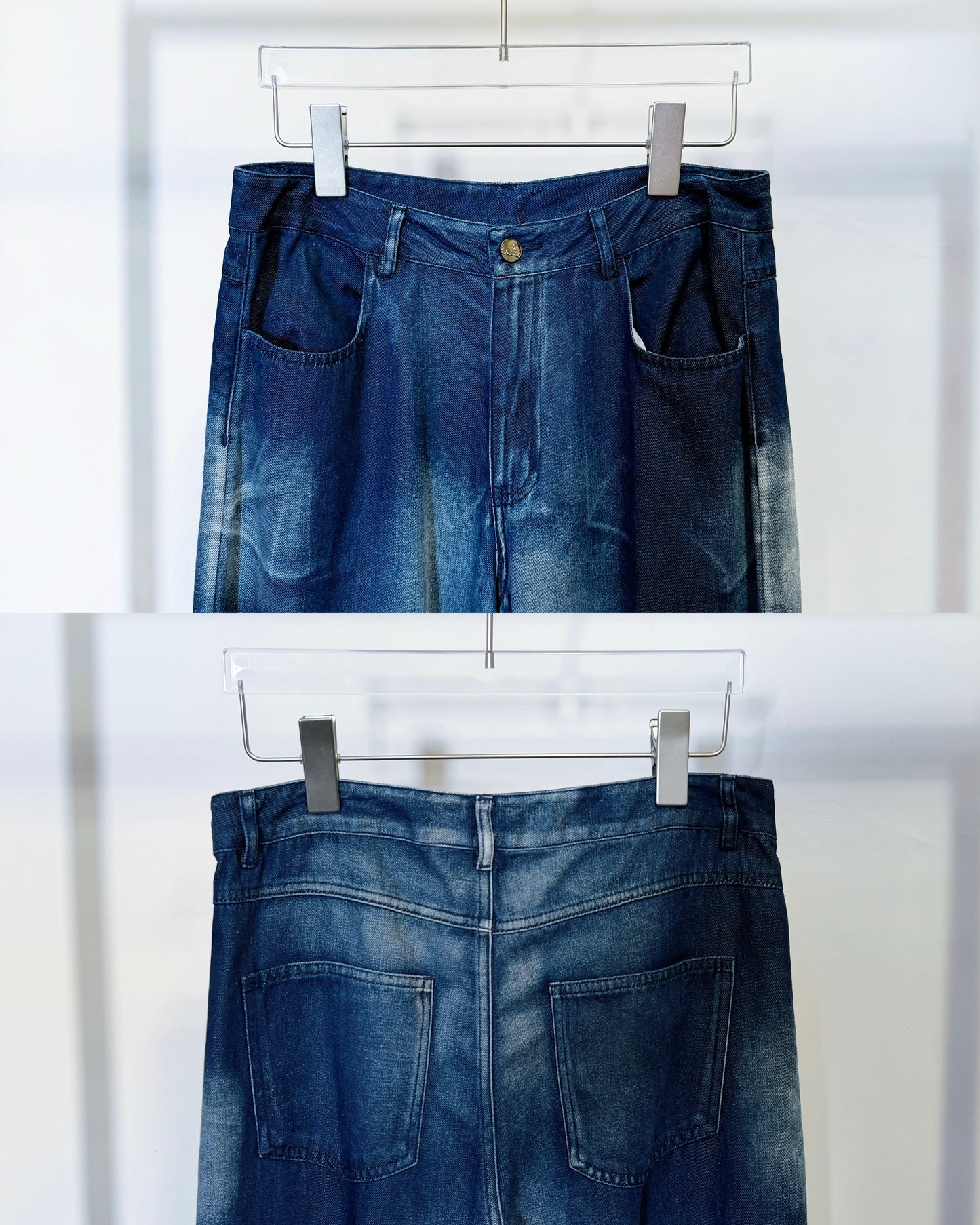 aalis SAI wash effect jeans (Blue Denim)