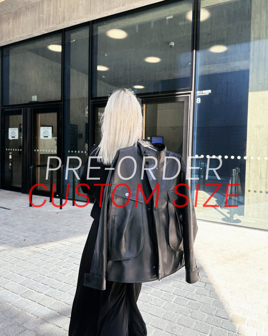 (Pre-order) aalis TOKYO leather jacket (Black) (Custom Size)