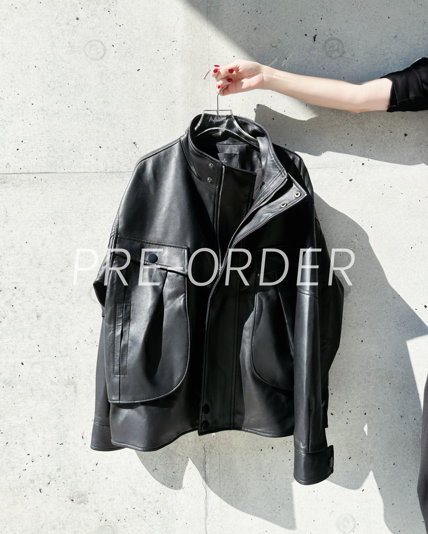 (Pre-order) aalis TOKYO leather jacket (Black)