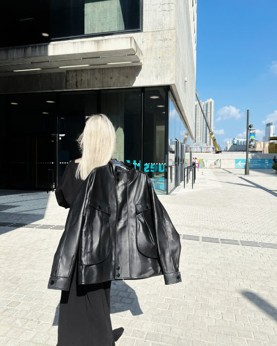 (Pre-order) aalis TOKYO leather jacket (Black) (Custom Size)