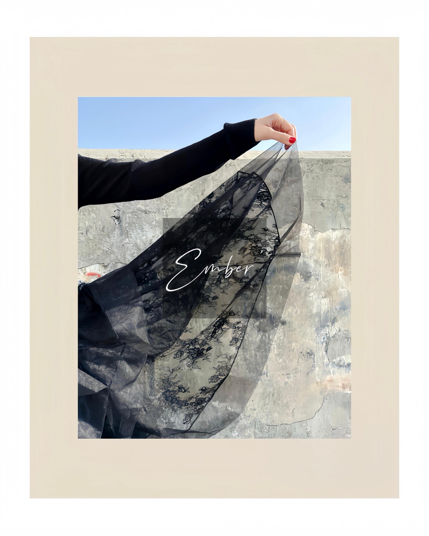 aalis EMBER LACE tiered cascade mesh skirt (Black Lace)