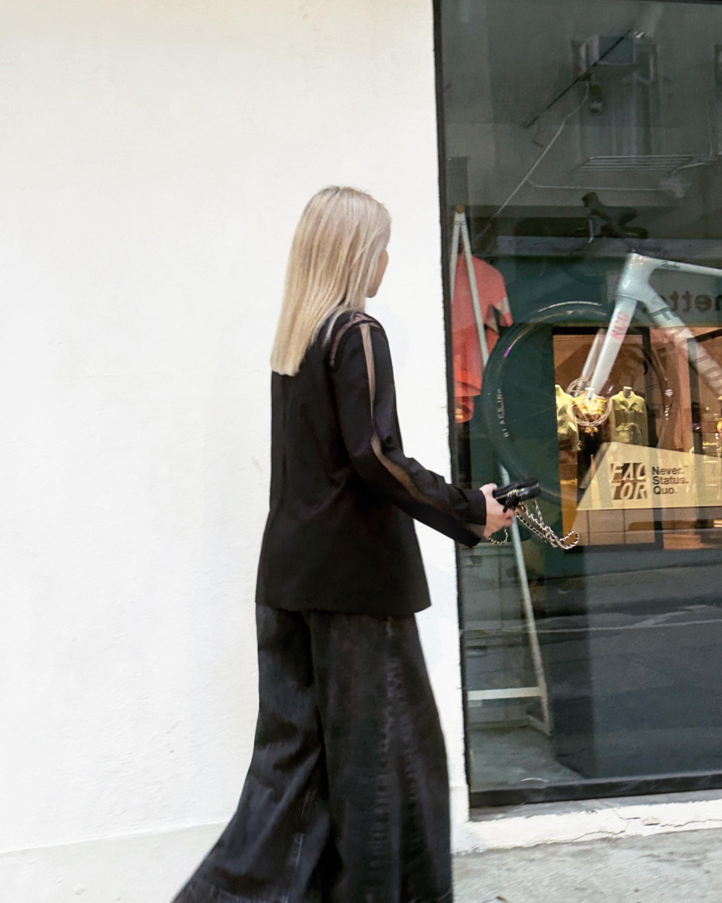 aalis ISOLA mesh cutout blazer (Black)