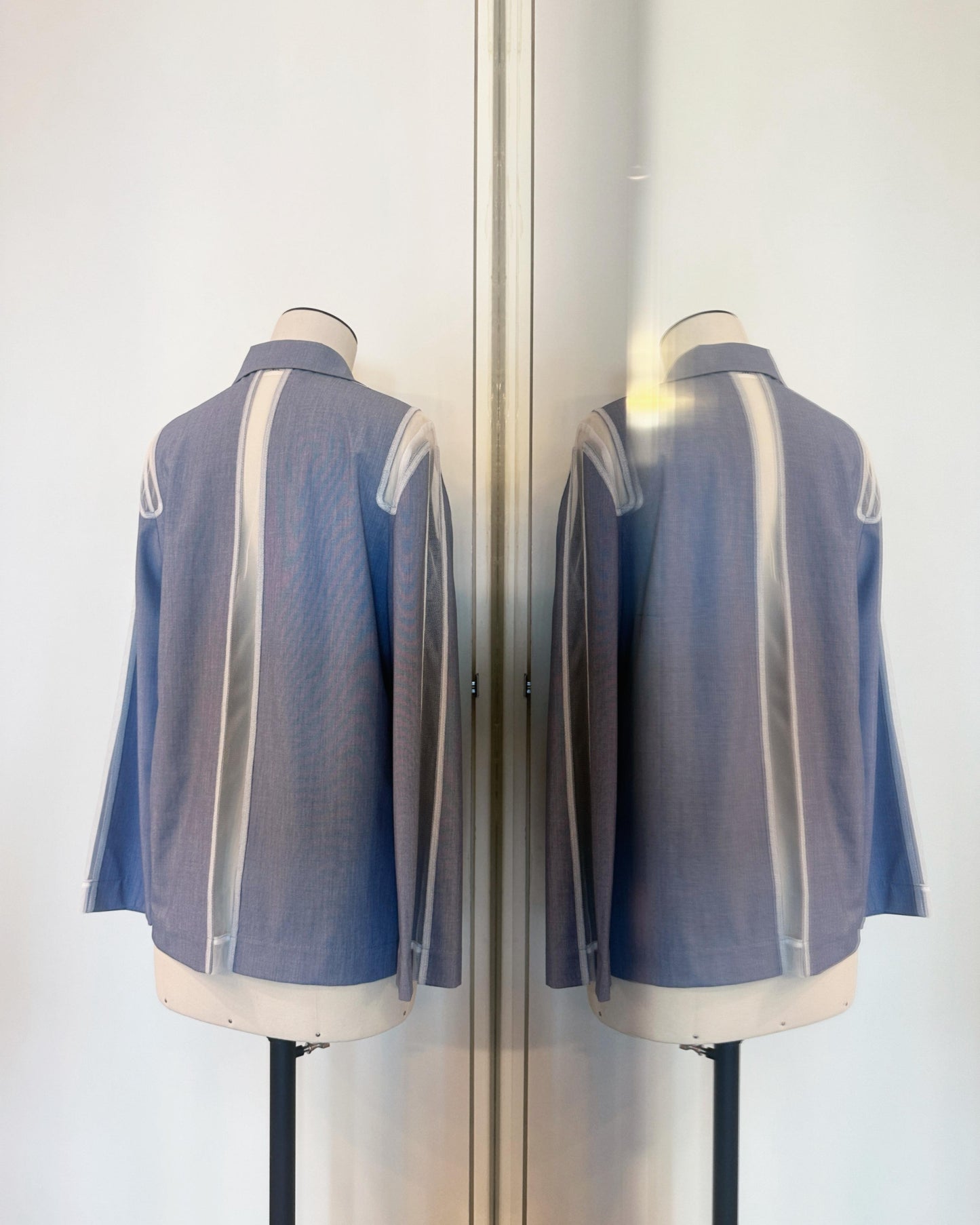 aalis ISOLA mesh cutout blazer (Blue)