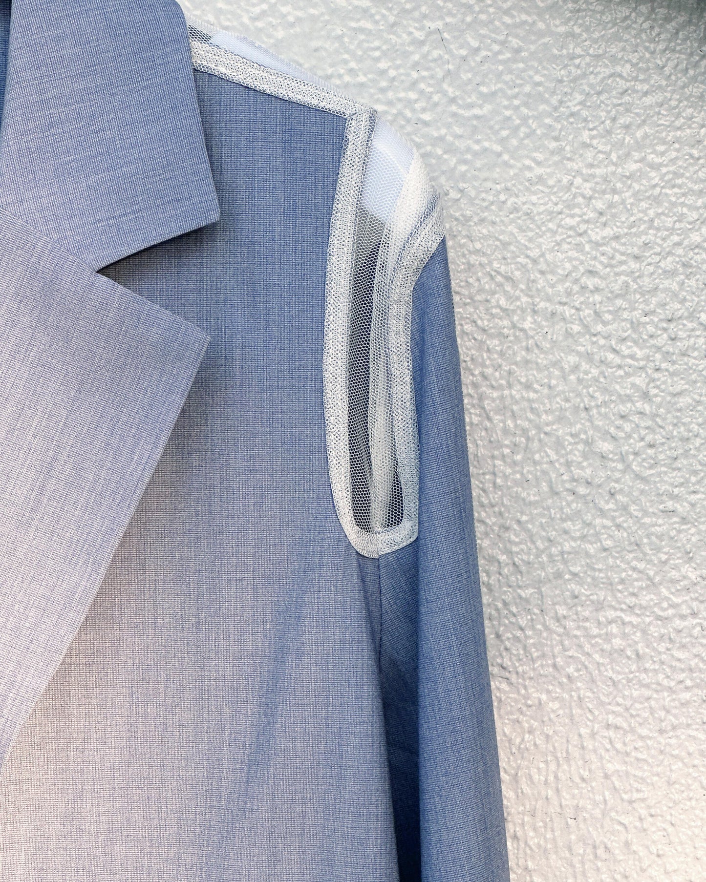 aalis ISOLA mesh cutout blazer (Blue)