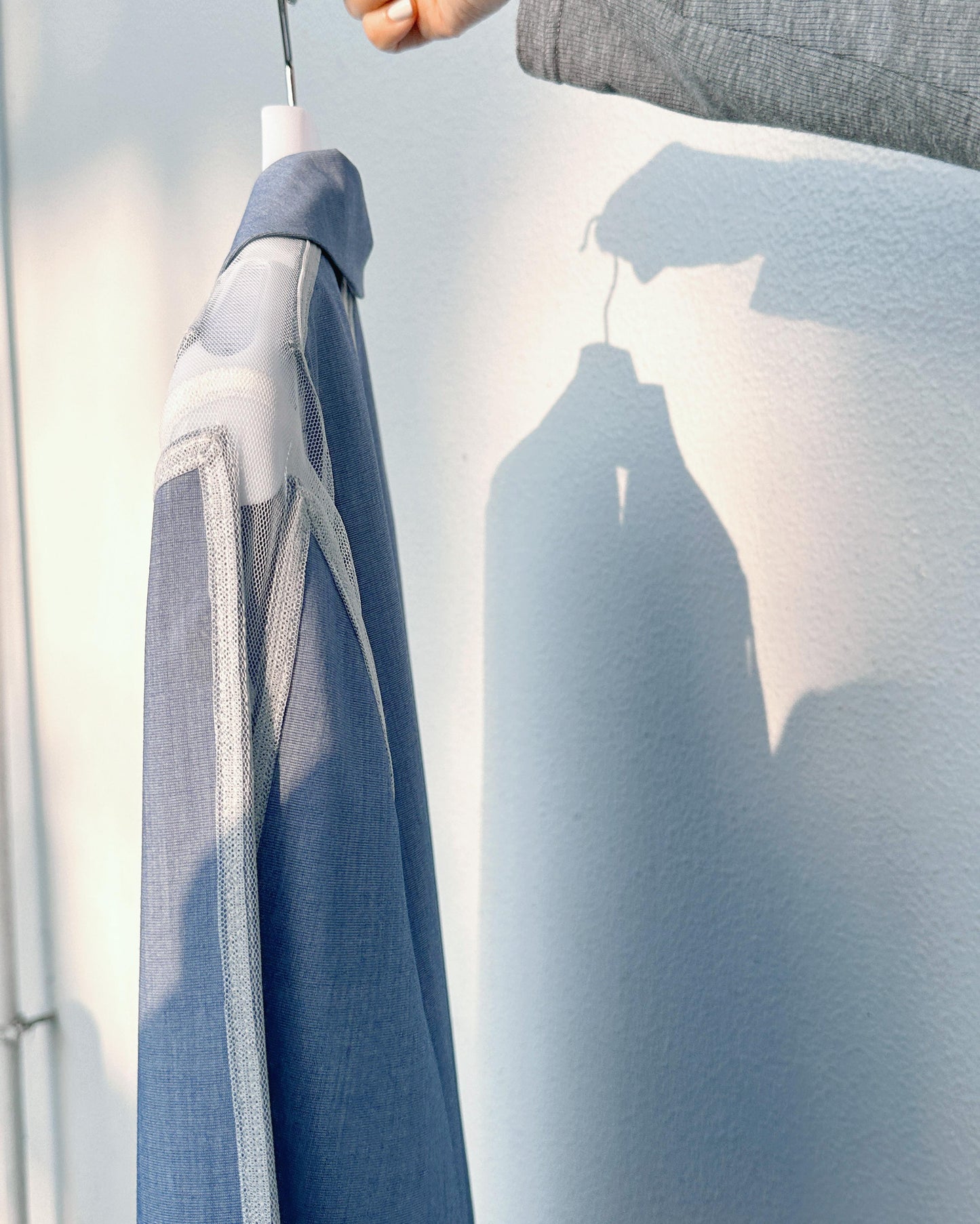 aalis ISOLA mesh cutout blazer (Blue)