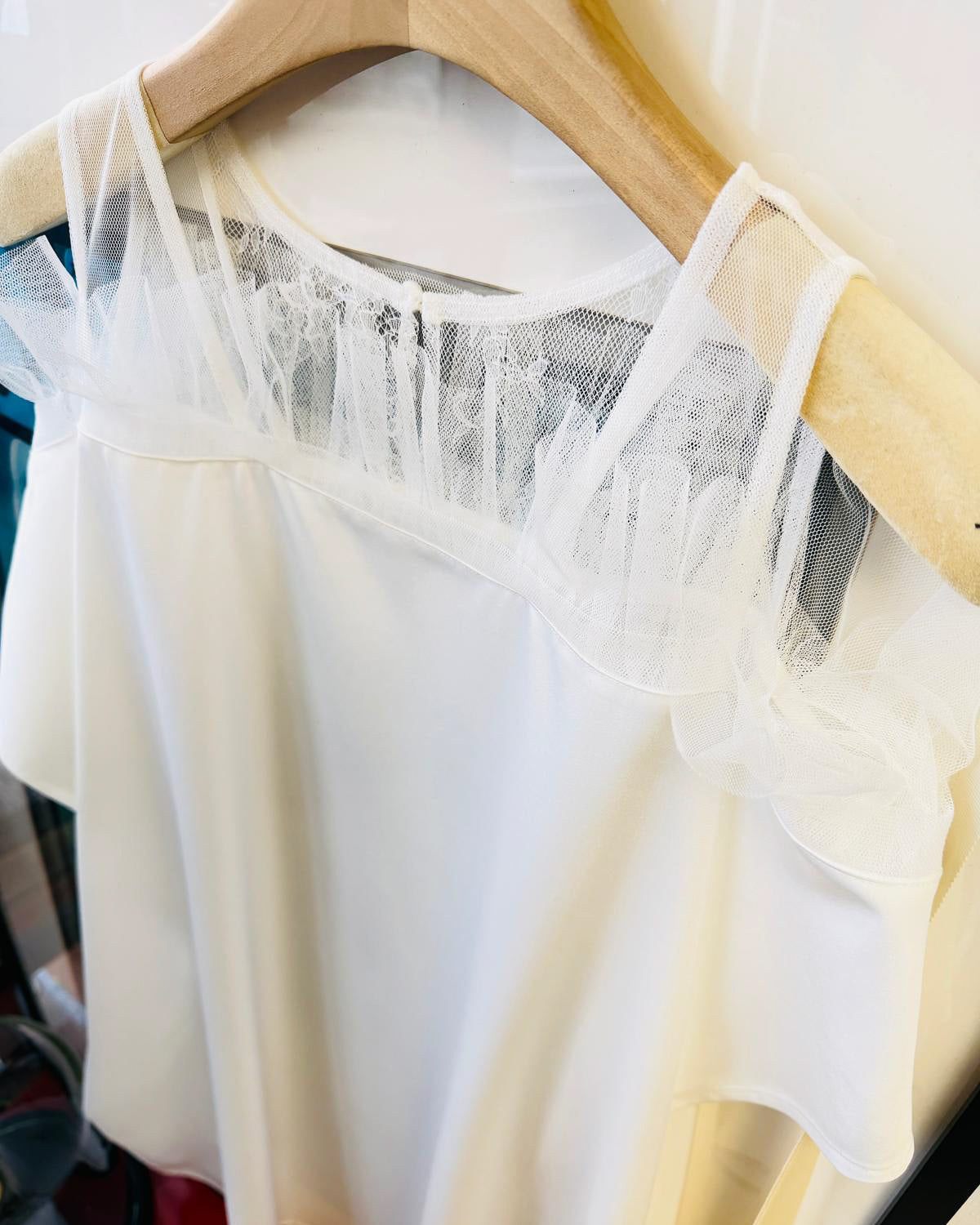 aalis CAY cold shoulder woven tunic dress (White)