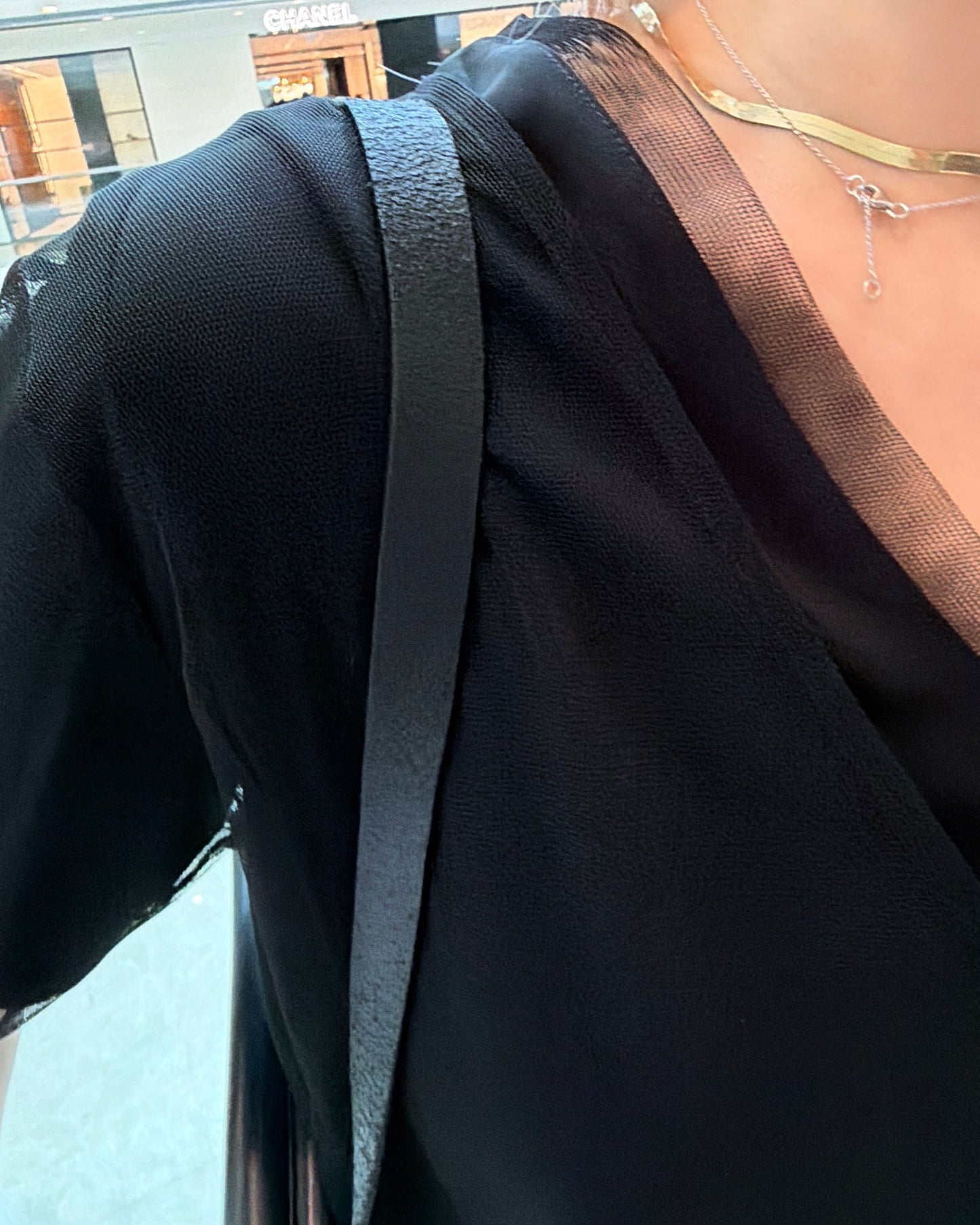aalis LEONIE mesh overlay two way top (Black)