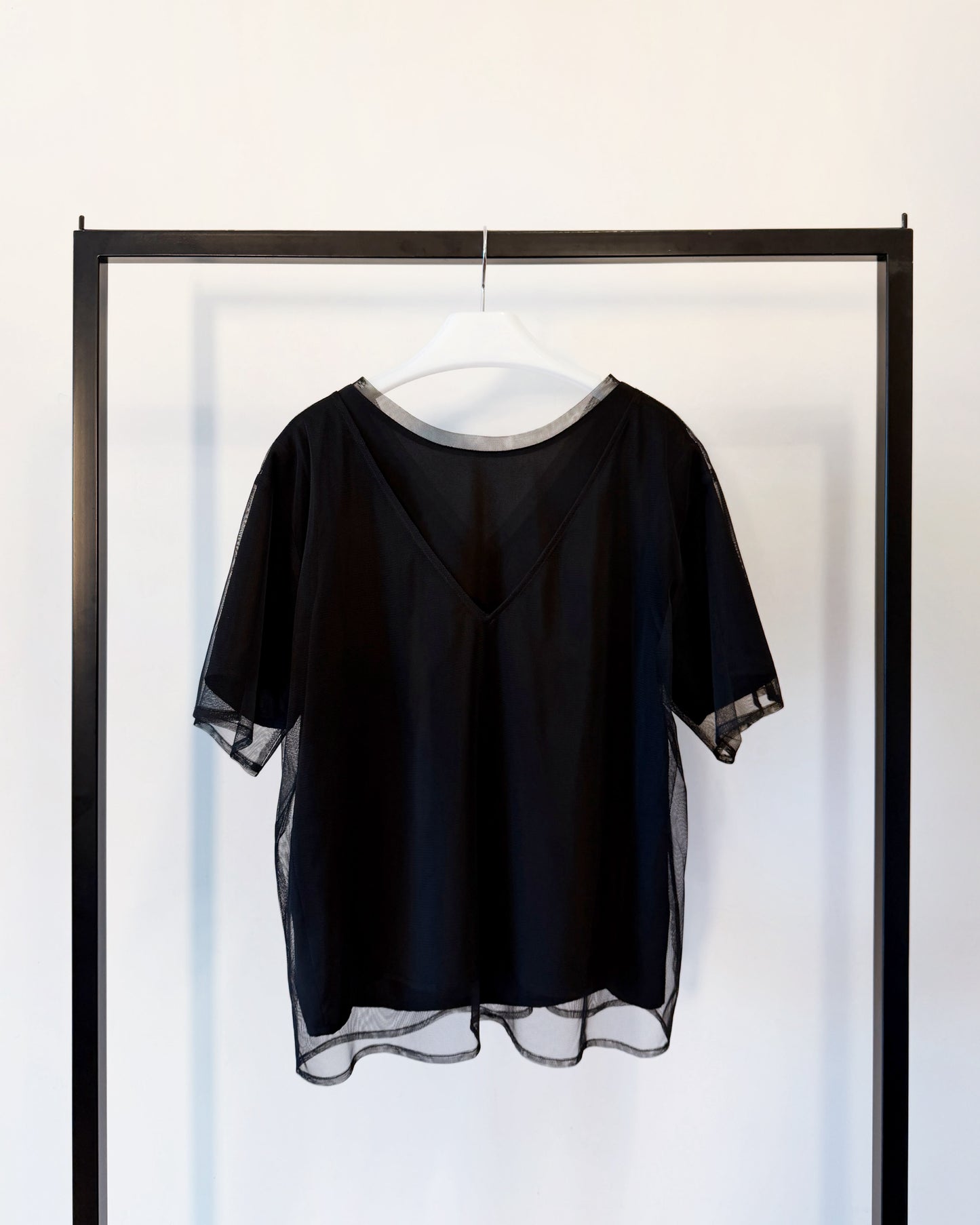aalis LEONIE mesh overlay two way top (Black)