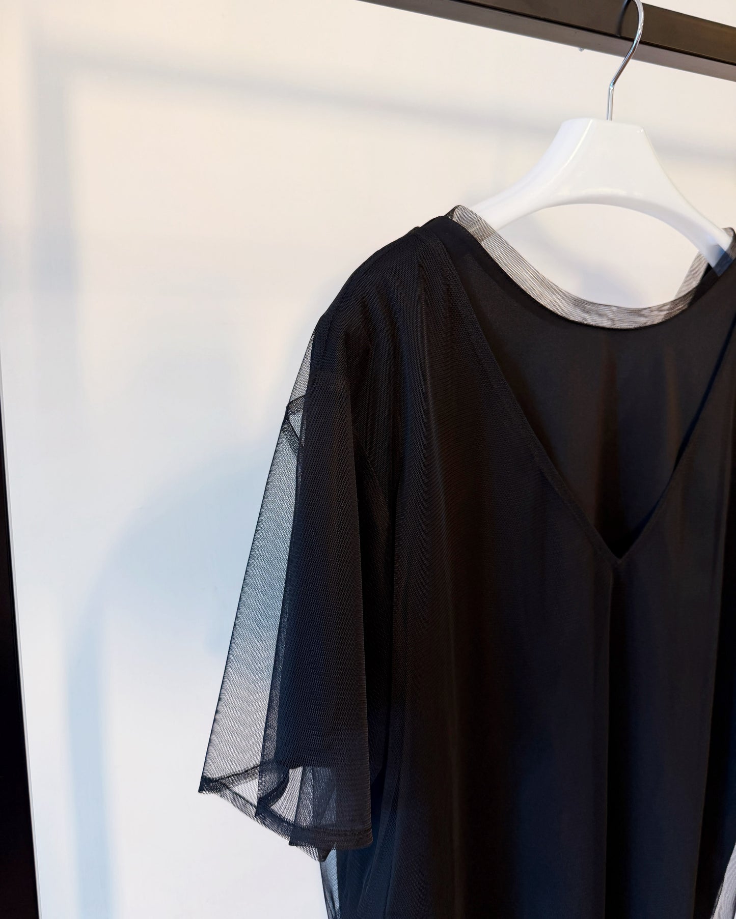 aalis LEONIE mesh overlay two way top (Black)
