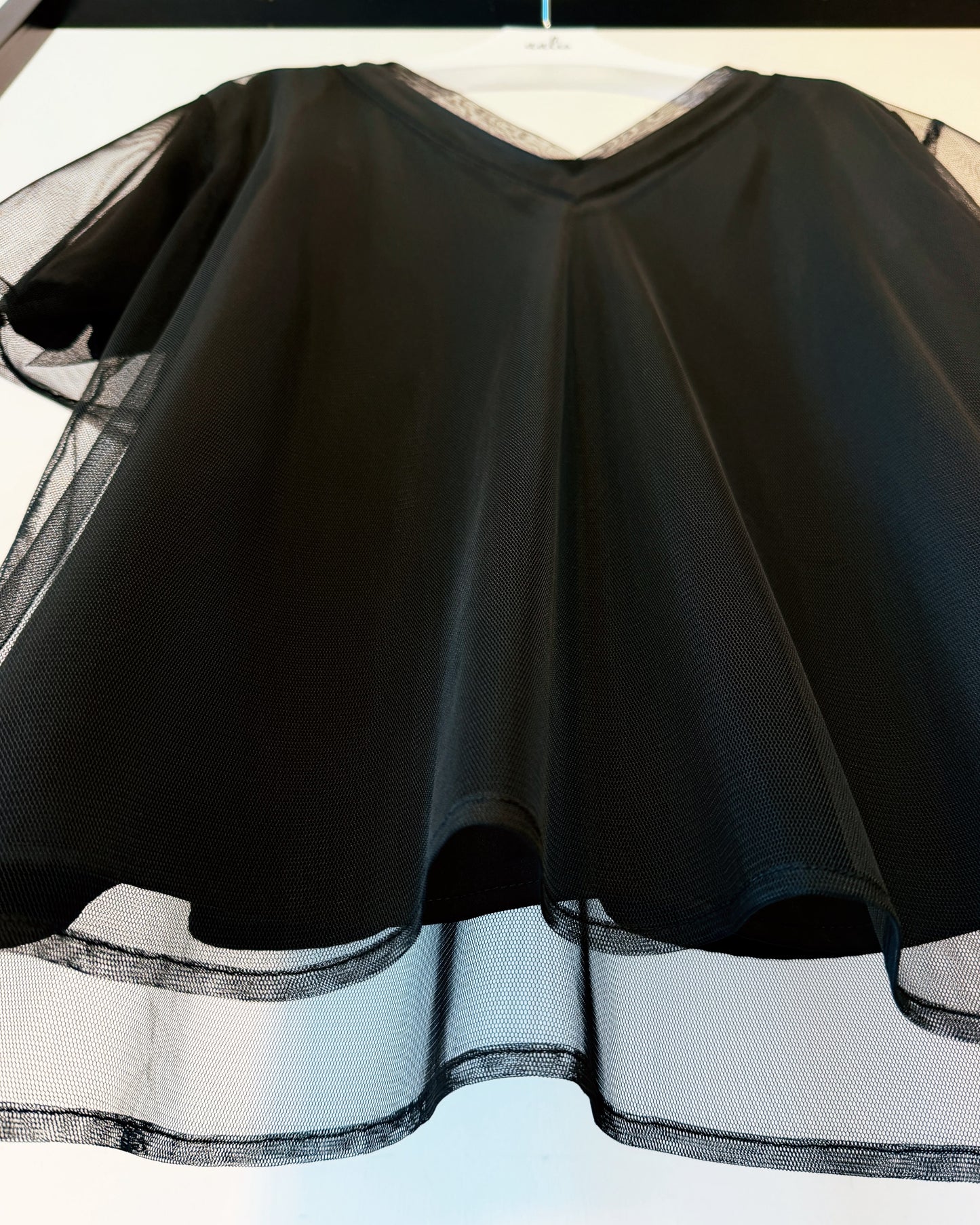 aalis LEONIE mesh overlay two way top (Black)