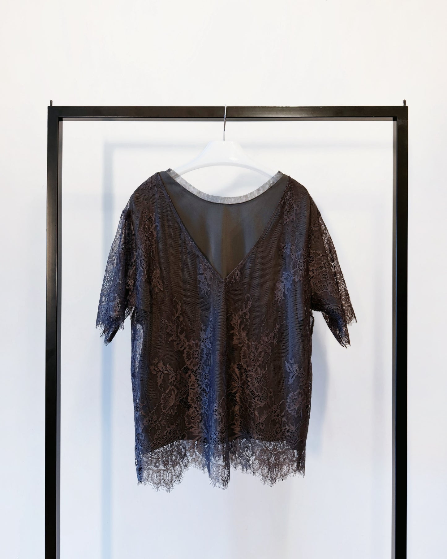 aalis LEONIE mesh overlay two way top (Charcoal)