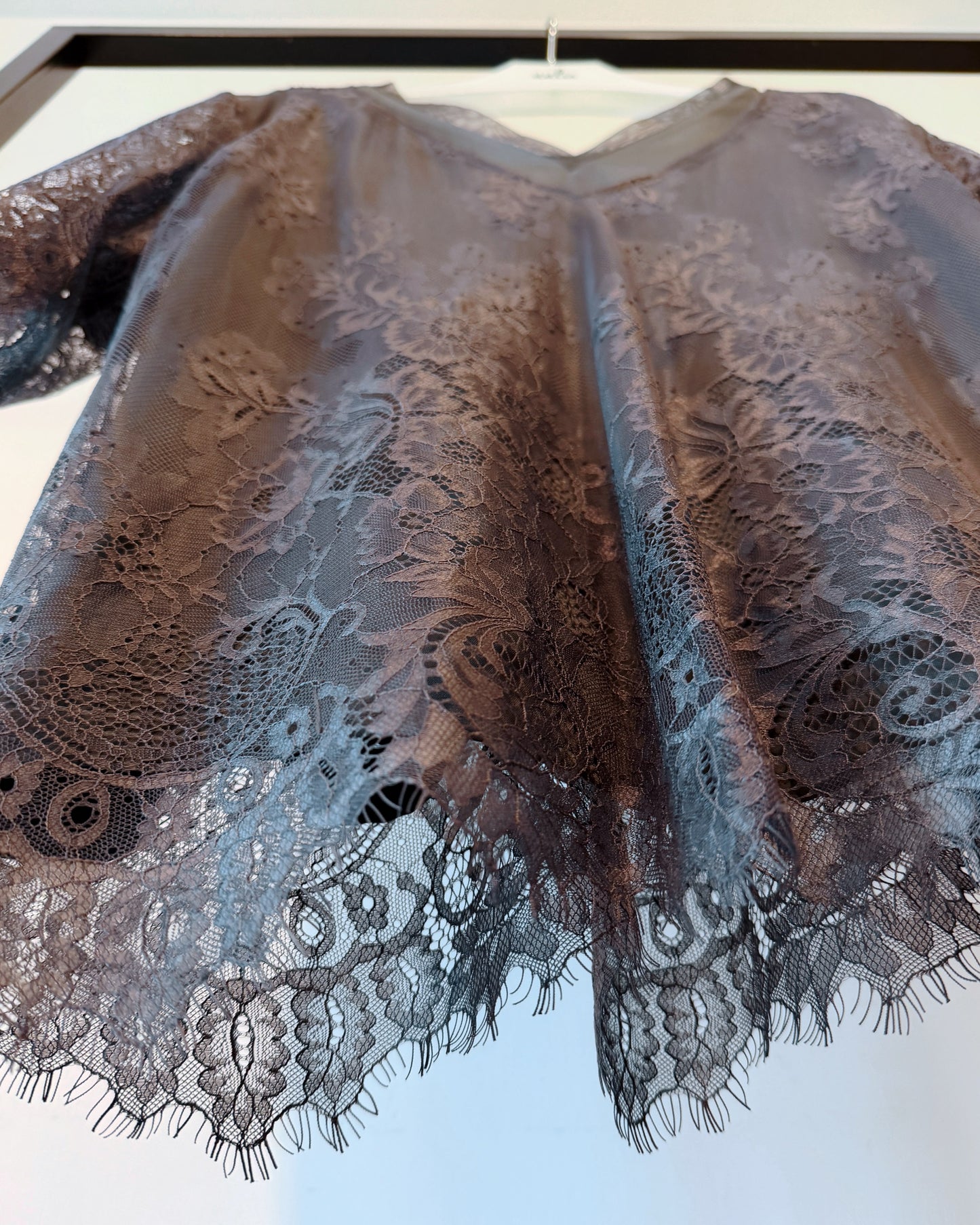 aalis LEONIE mesh overlay two way top (Charcoal)