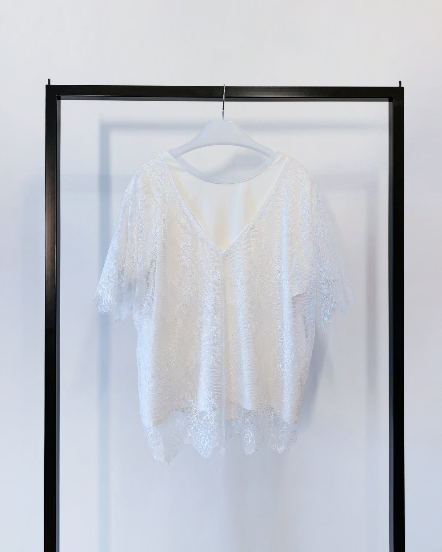 aalis LEONIE mesh overlay two way top (Ivory)